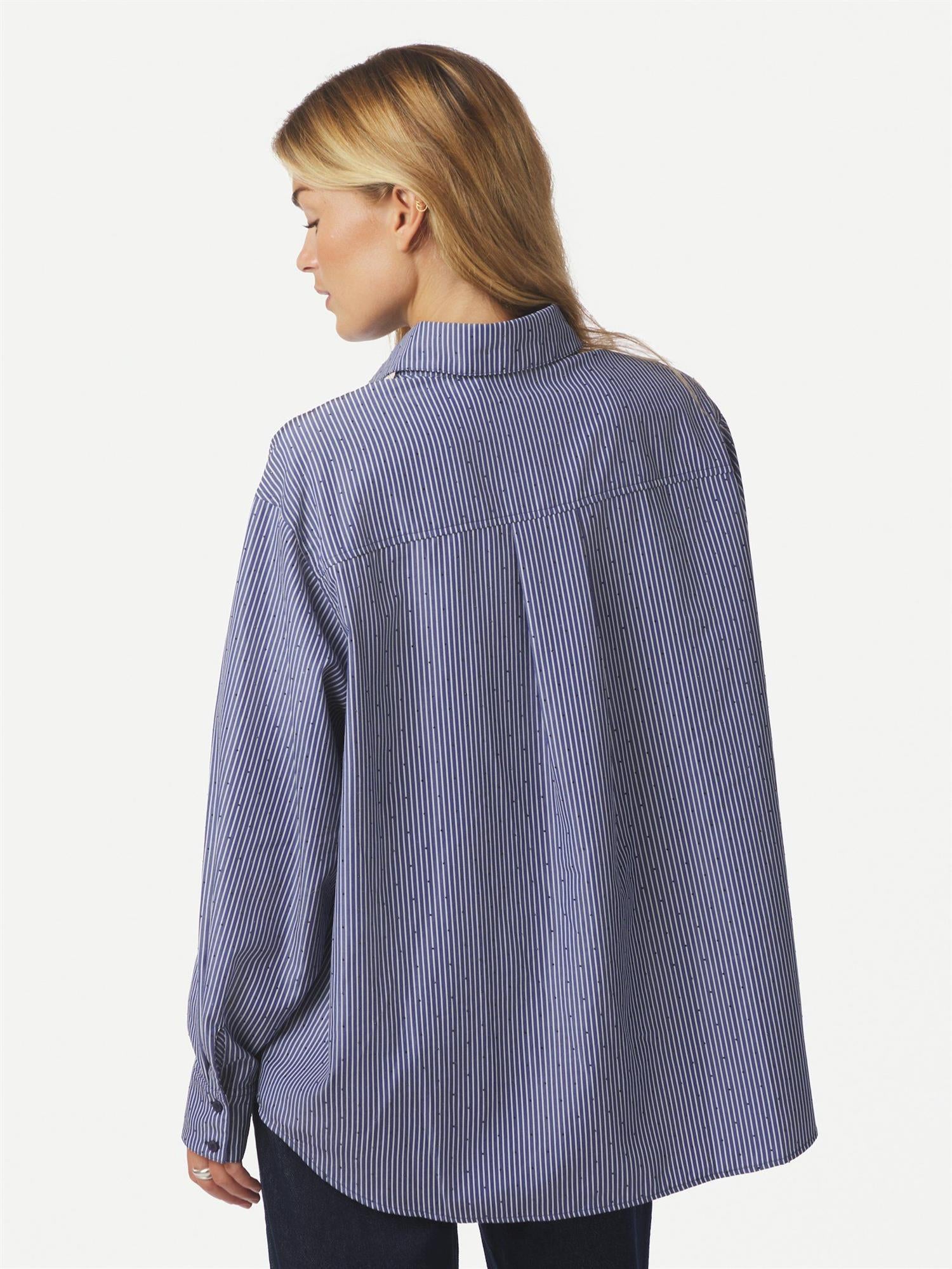 NEO NOIR Dalma Stripe Stone Shirt