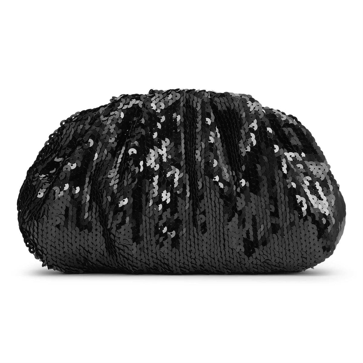 SUI AVA Sequin Clutch Bag Black
