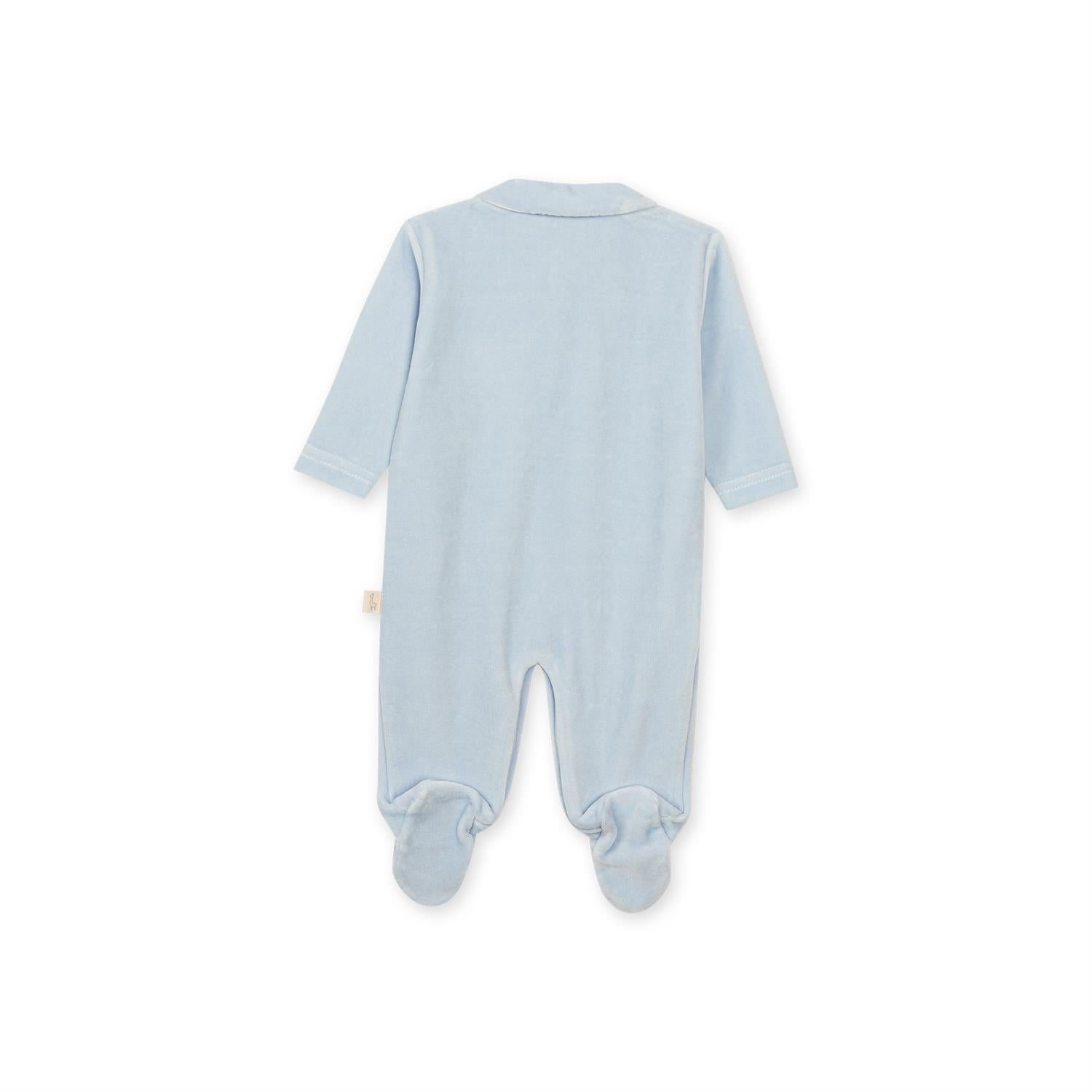 BABY GI Velourdress m/Fot,Air Balloon Lyseblå