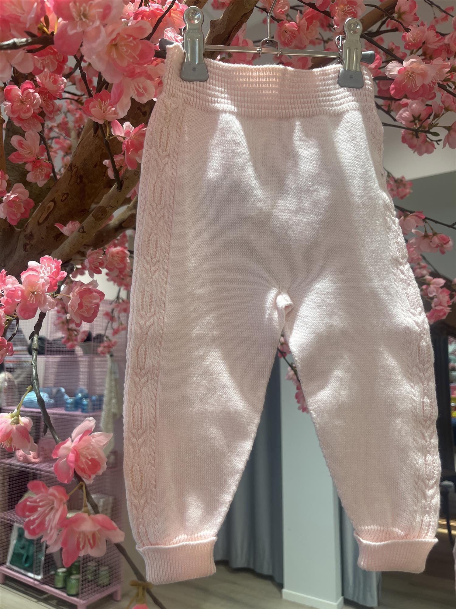 WEDOBLE Strikket bukse Lys Rosa - Farmor Ingvarda