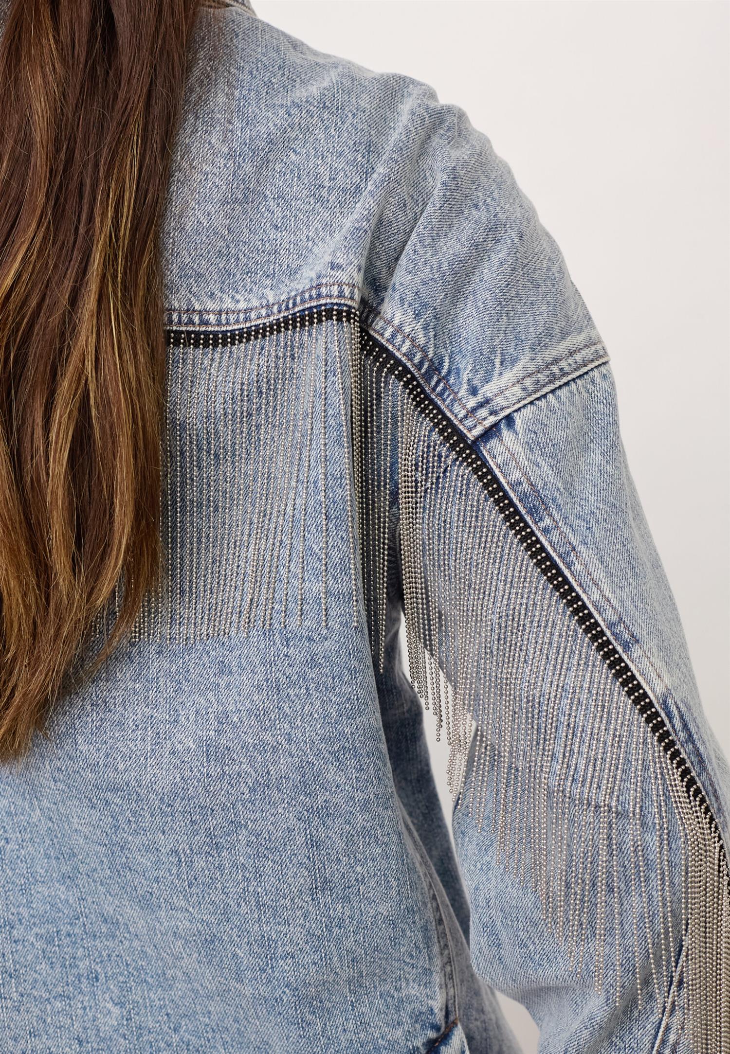 CO´ COUTURE Denice Denim Fringe Jacket
