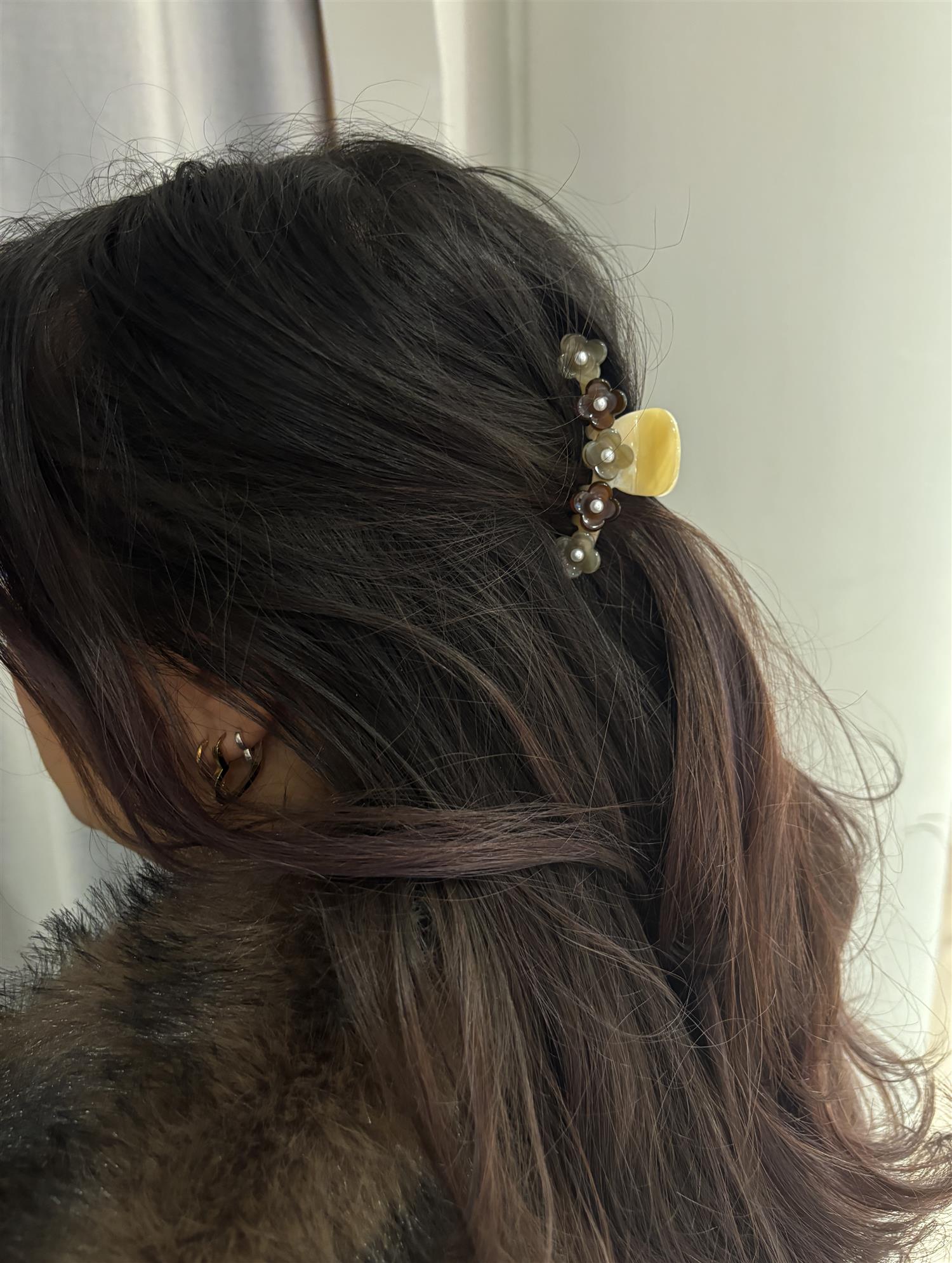 SUI AVA Bright Flower Clip Mini Green
