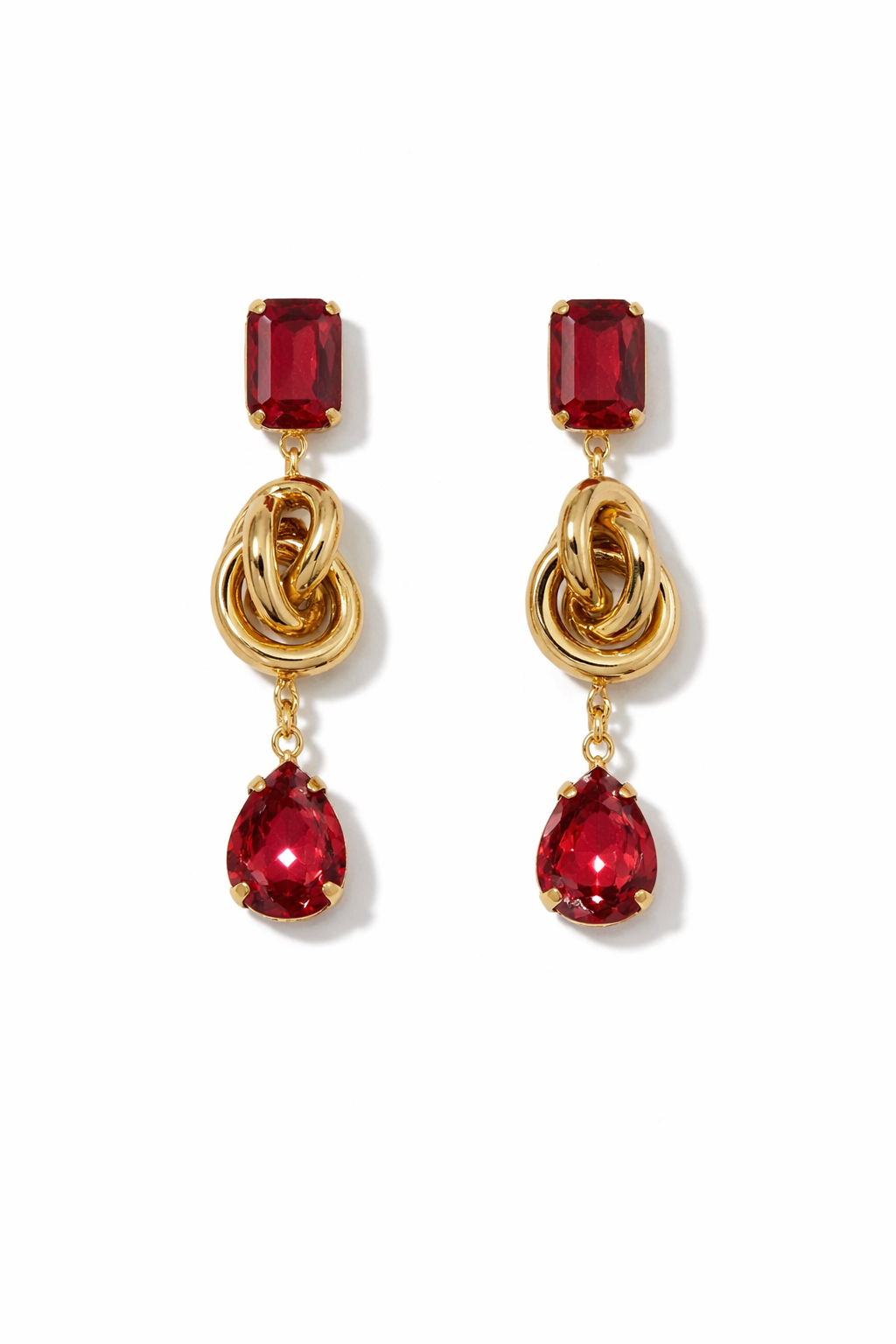 ORELIA Statment gem earrings Gull/Rosa - Farmor Ingvarda
