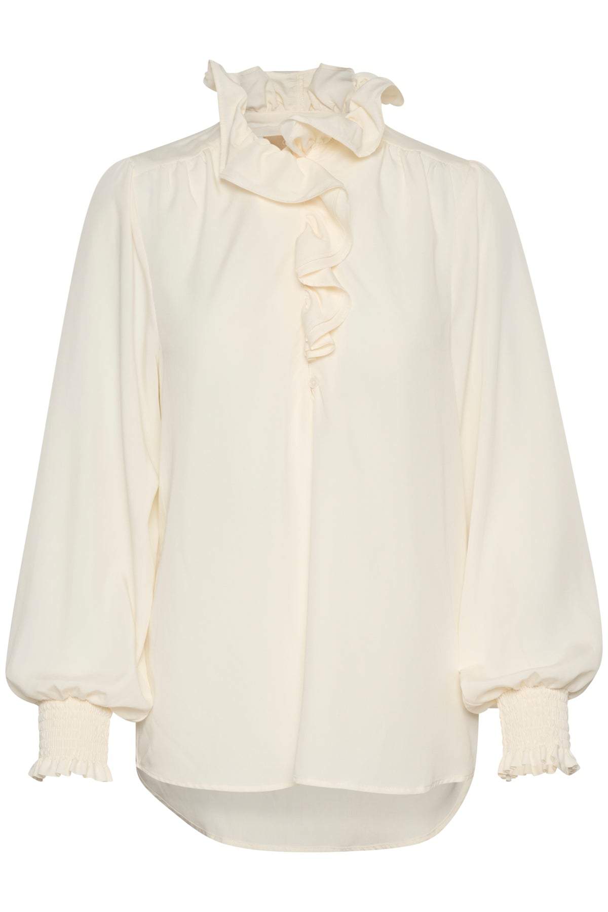 CULTURE Camusa Flounce Shirt Creme