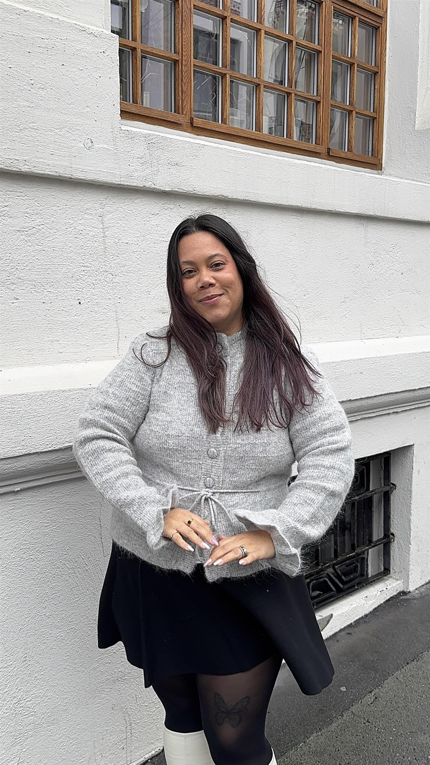 YAS Yasthellis Knit Cardigan Grey Melange
