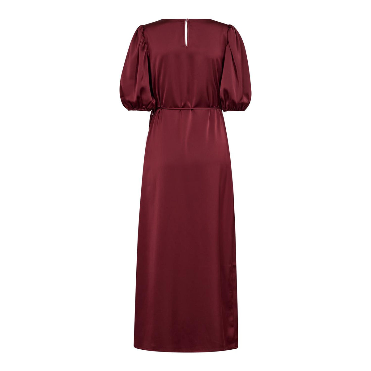 Safira wrap kjole fra CO´ COUTURE i vinfarge, dame kjole med elegant snitt og komfortabel passform.