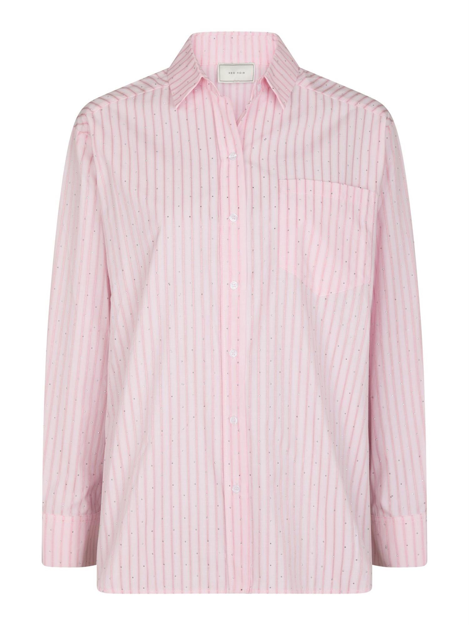 NEO NOIR Dalma Soft  Stripe Stone Shirt