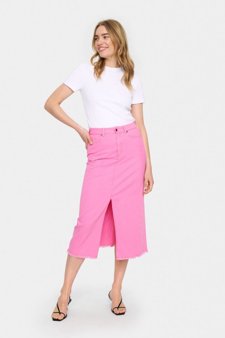 SAINT TROPEZ Edit denim skirt Rosa