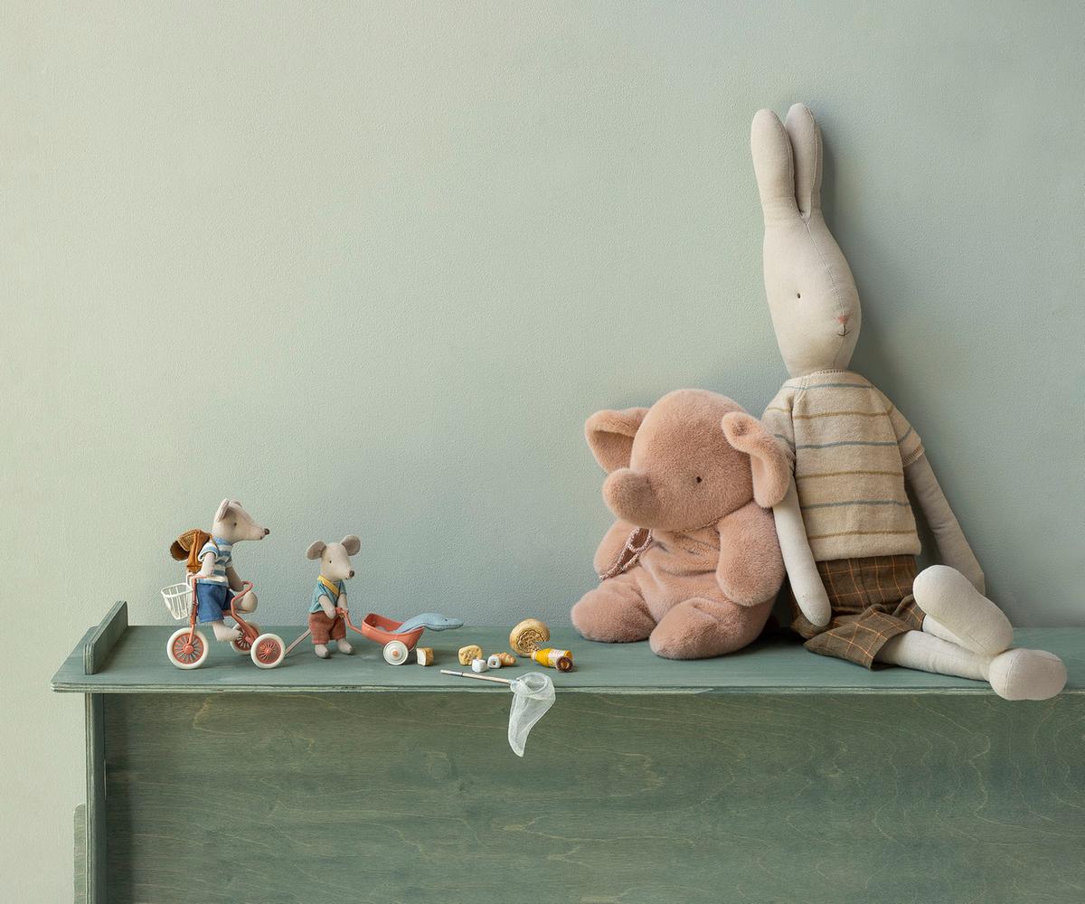 MAILEG Elephant plush,Medium Dus Rosa