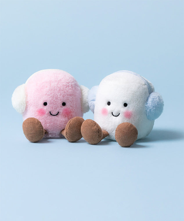 JELLYCAT Amuseables Toastie Pink and White Marshmallows