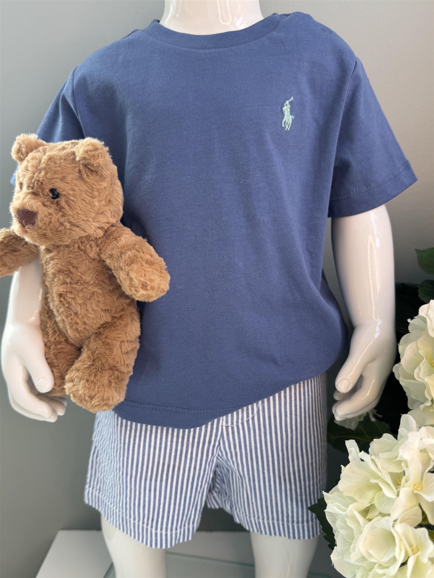 RALPH LAUREN Baby 0-24mnd. SS CN-Tops T-shirt Blå