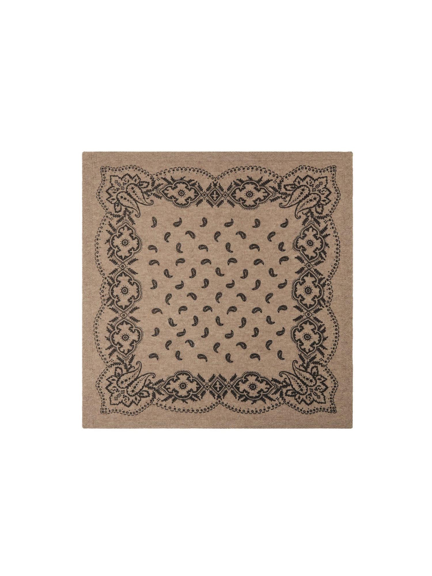 NEO NOIR Adelina Paisley Knit Scarf Beige