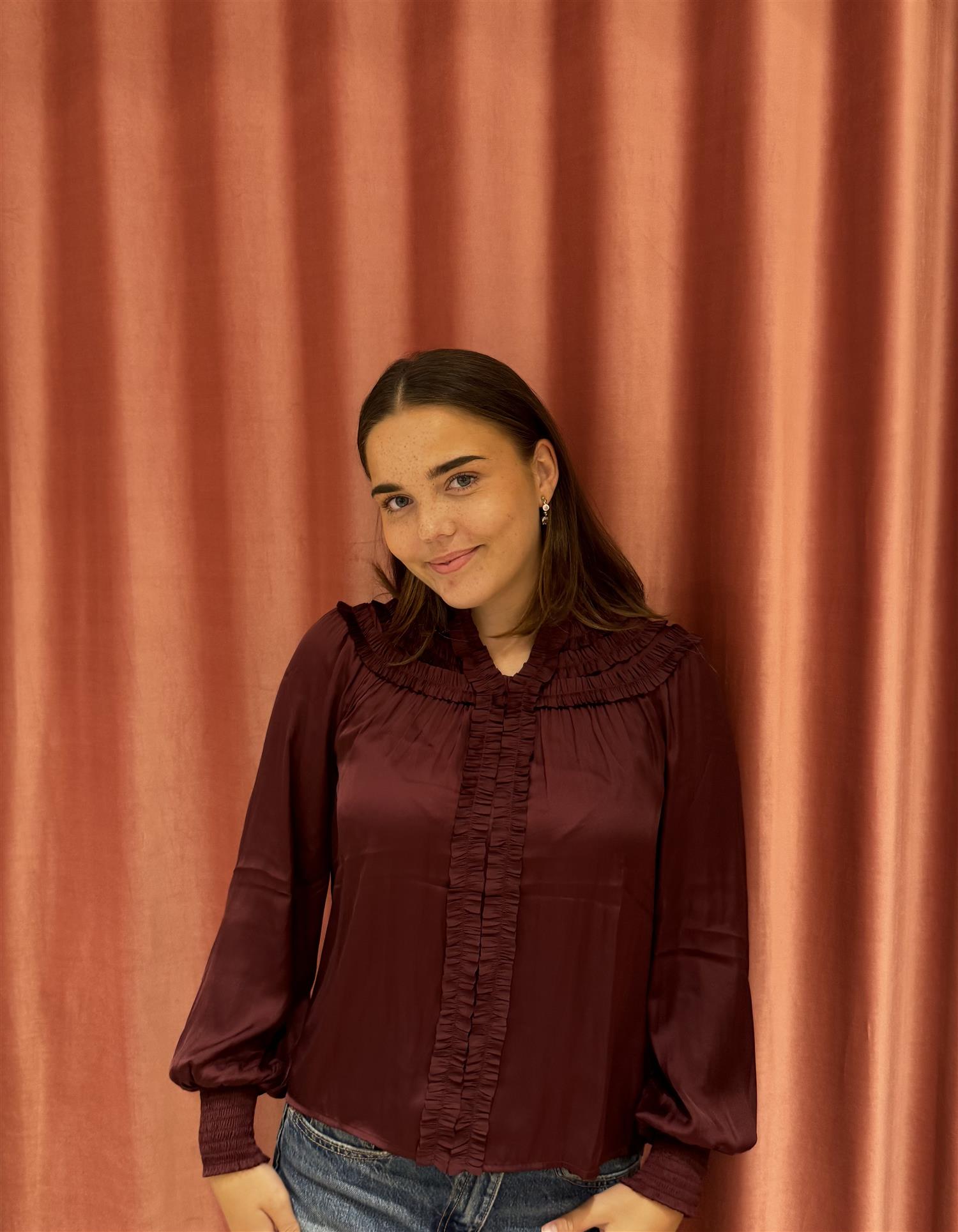 RUE de FEMME Alba Blouse Dark Wine