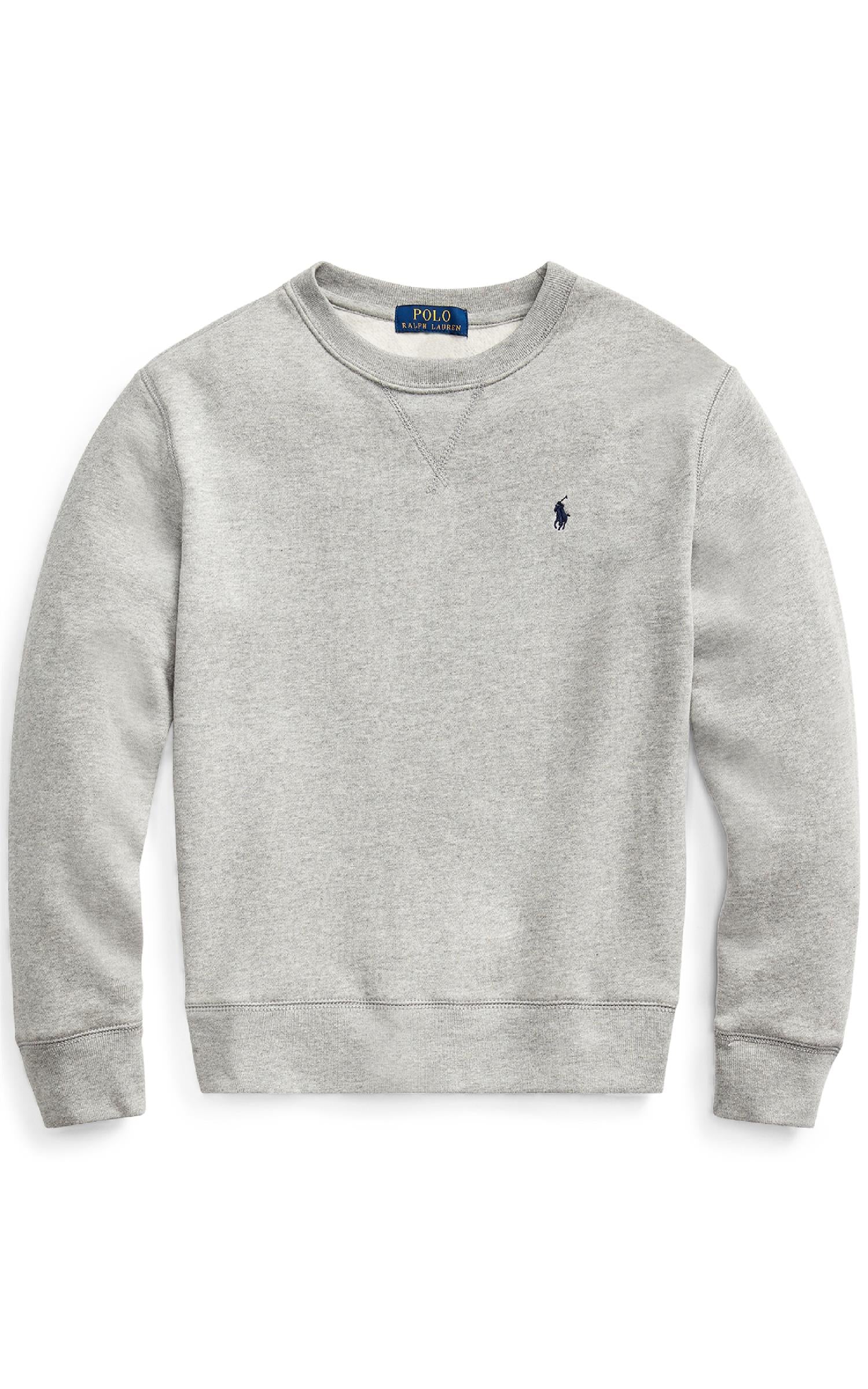 RALPH LAUREN 8-16År Long Sleeve CN-Tops,Teens Lys Grå Melert