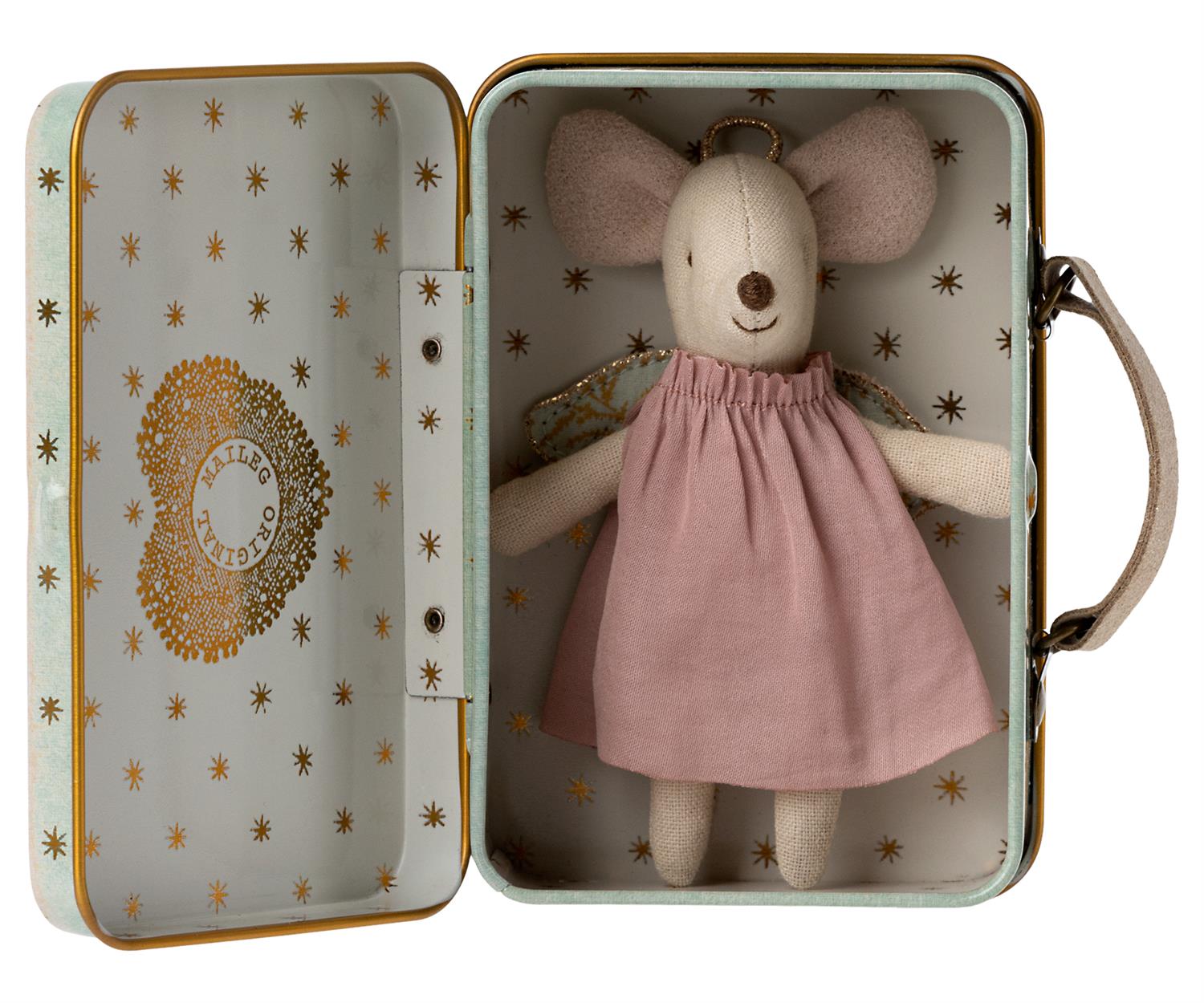 MAILEG Angel mouse in suitcase,Little sister Multi