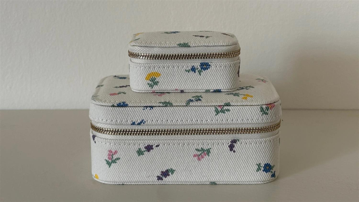 PICO Small Trinket Box-Ivory Flower