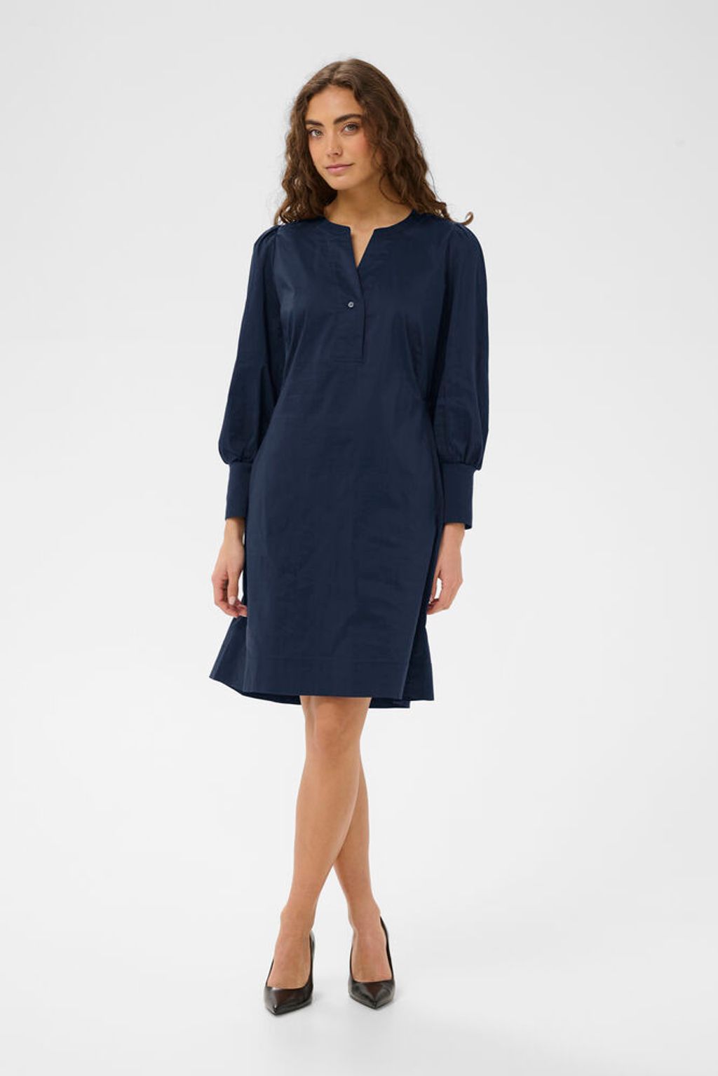 CULTURE Antoinett 3/4 Sleeve Dress Blue