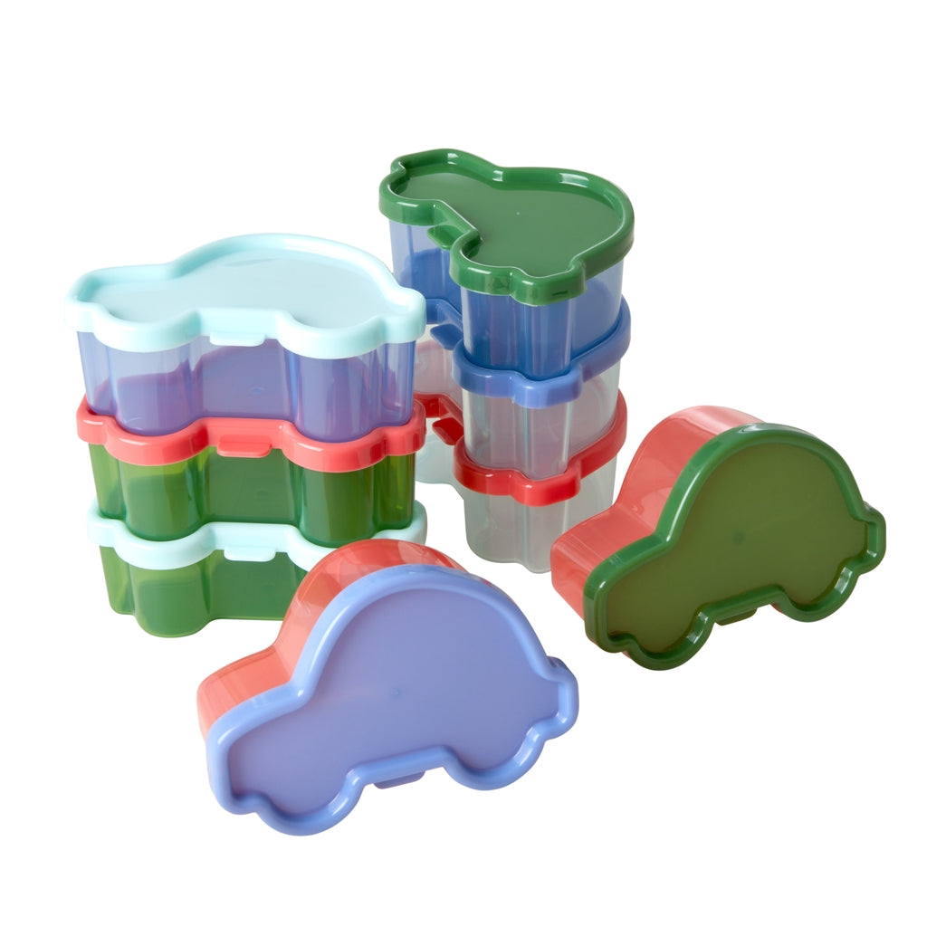 RICE Plastic Food Boxes,Car 8pcs