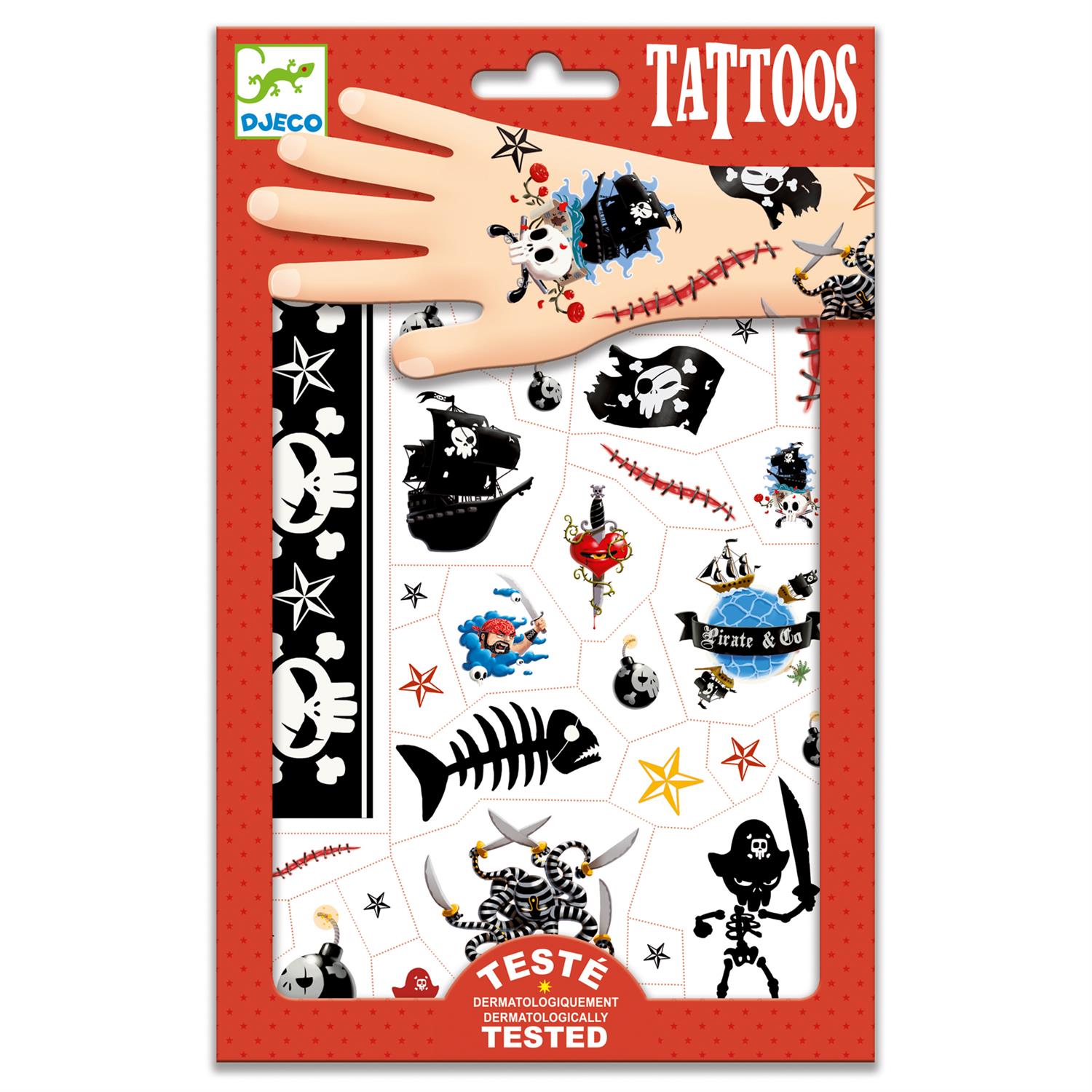 DJECO Tattoos,Pirates Multi