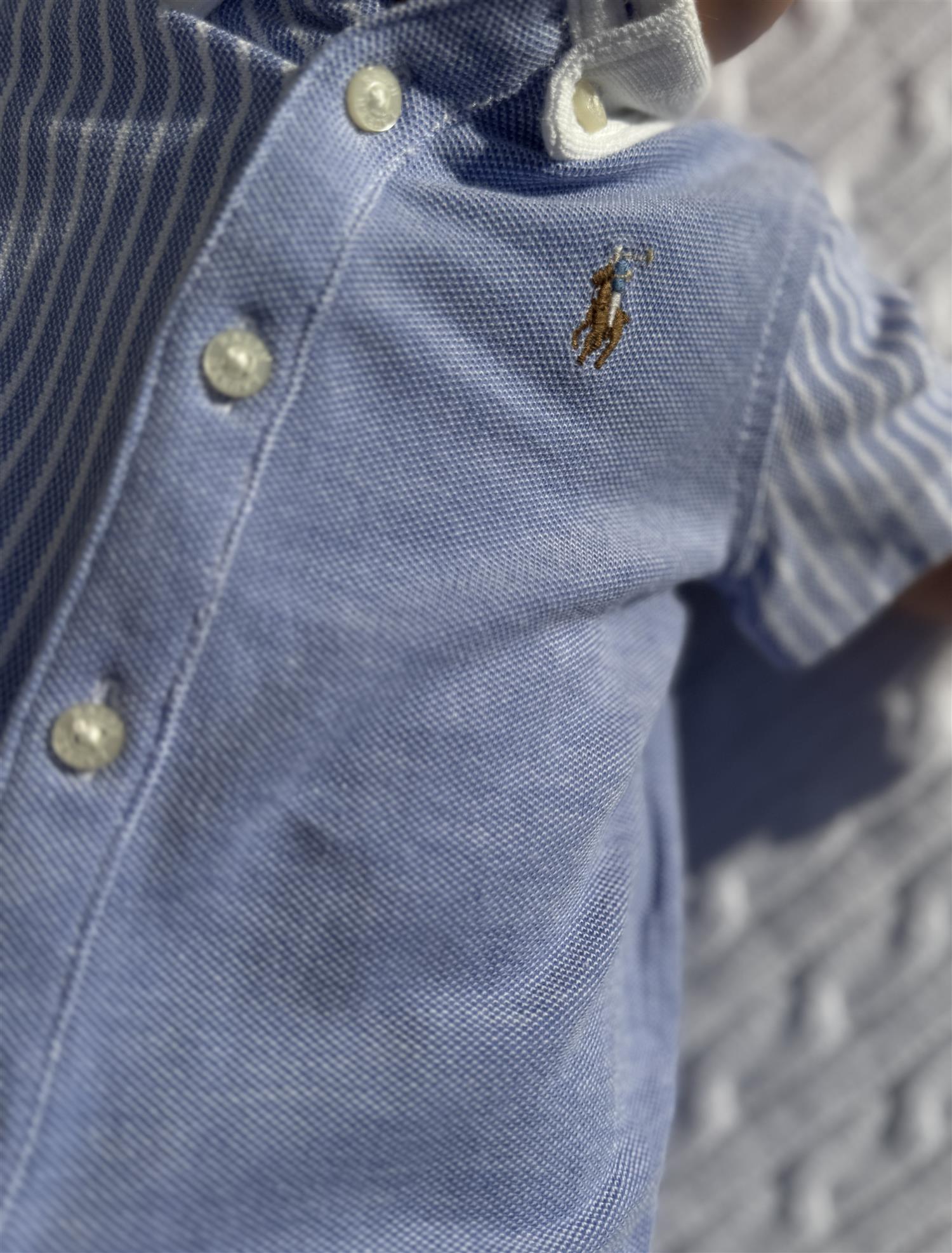 RALPH LAUREN Baby 0-24mnd. Sommerdress Lyseblå