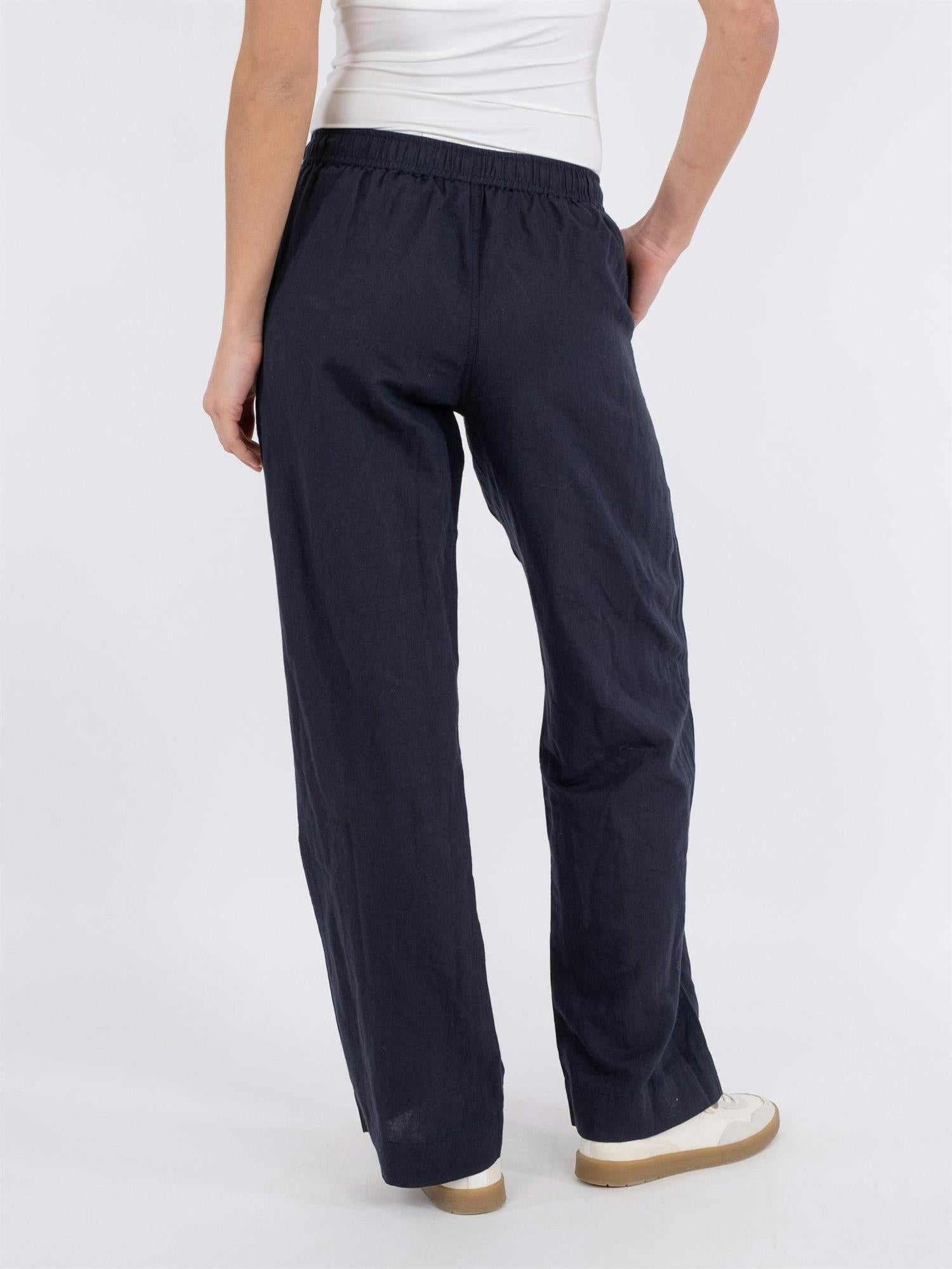 NEO NOIR Sonar Linen Pants Navy