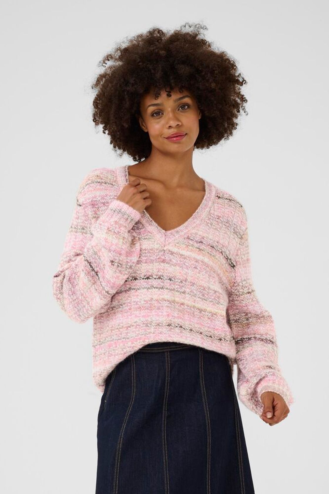 CULTURE Marble Pullover Pink Mix