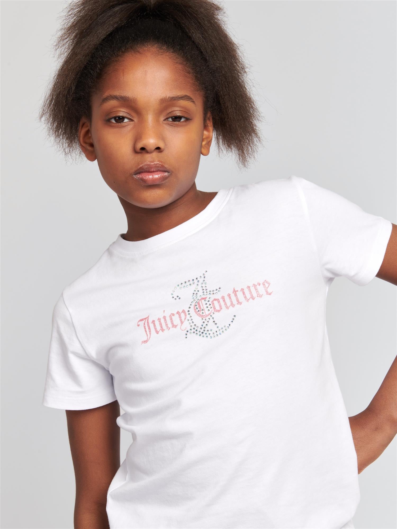 JUICY COUTURE T-skjorte,Diamante Regular Hvit