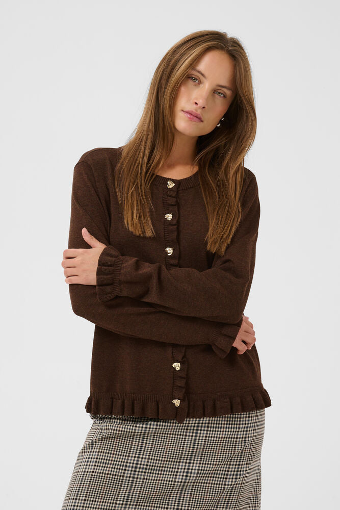 CULTURE Annemarie Frill Cardigan Brun