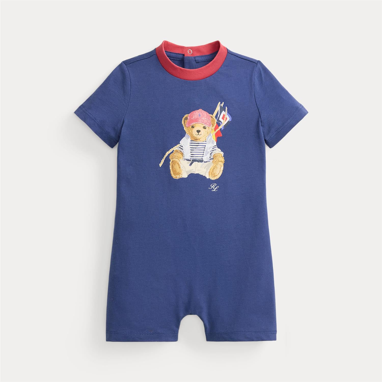 RALPH LAUREN Baby 0-24mnd. Romper Navy Blue - Farmor Ingvarda