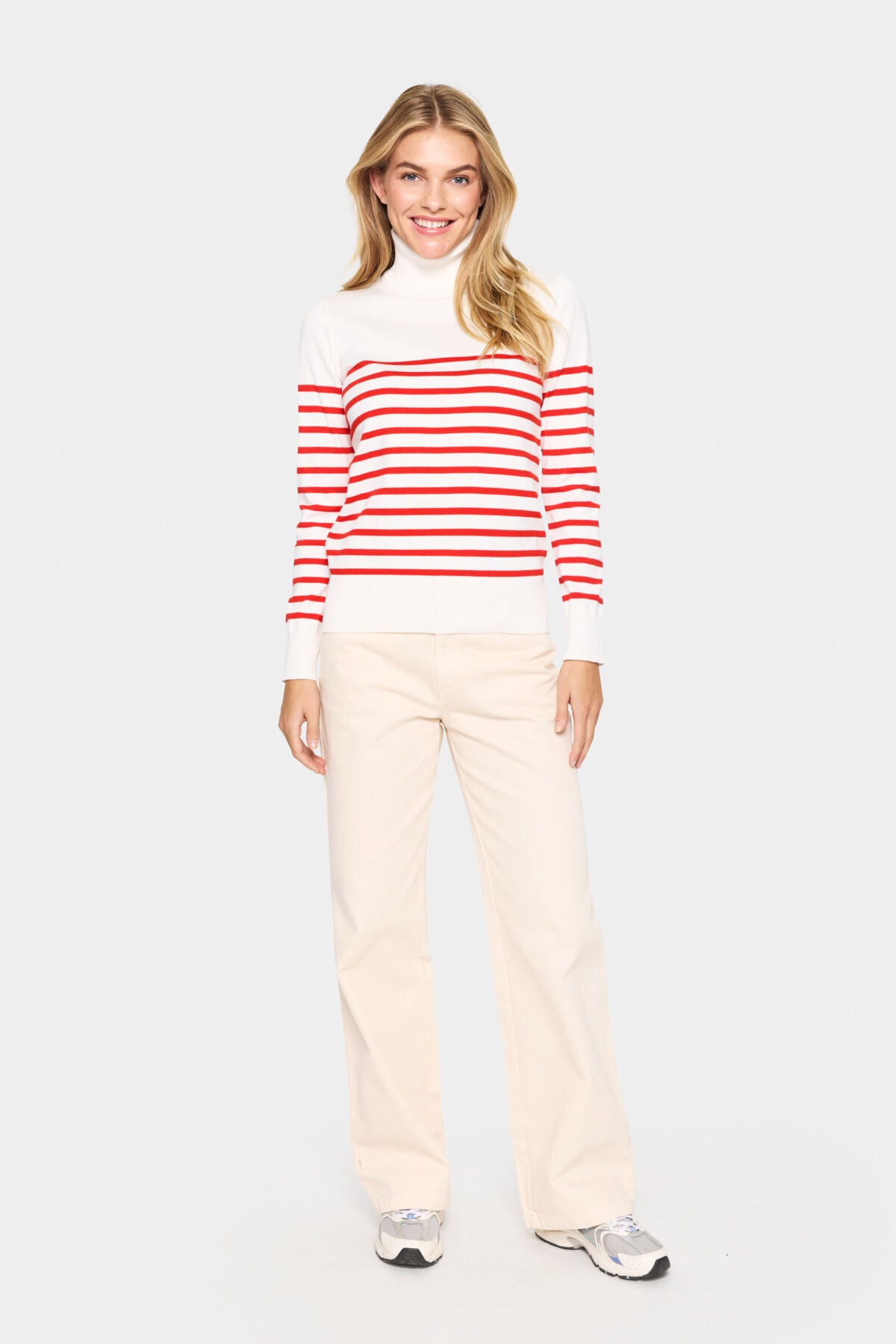 SAINT TROPEZ Mila striped rollneck pullover