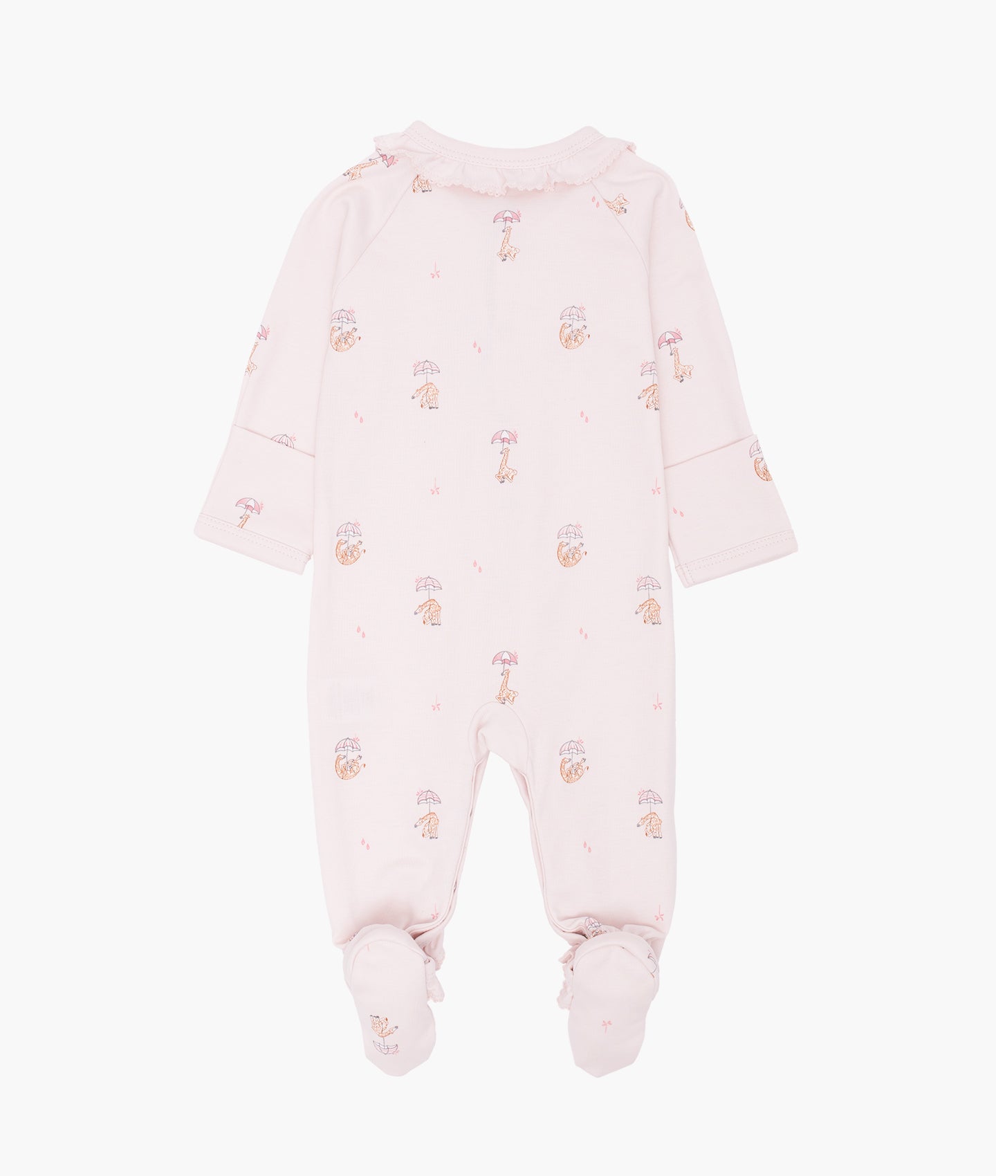 LIVLY Giraffe Sara Ruffled Footie Rosa