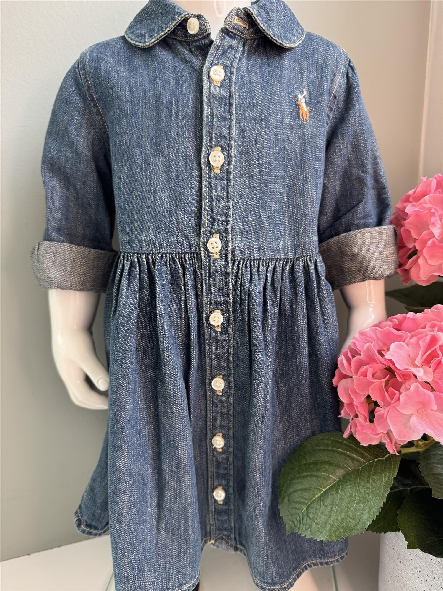 RALPH LAUREN Baby 0-24mnd. Denim shirtd dresses woven Denim