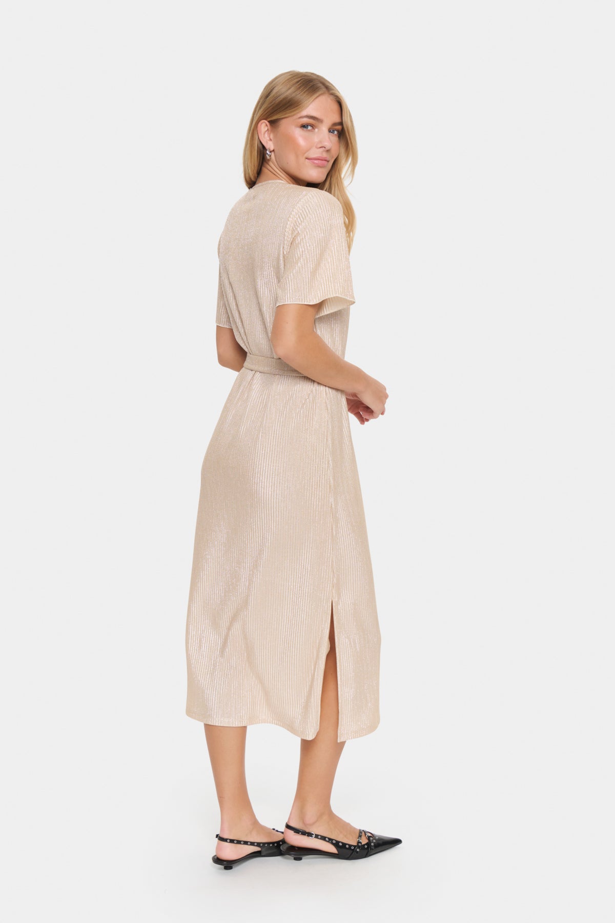 SAINT TROPEZ Evy Dress Winter White Gull/Krem