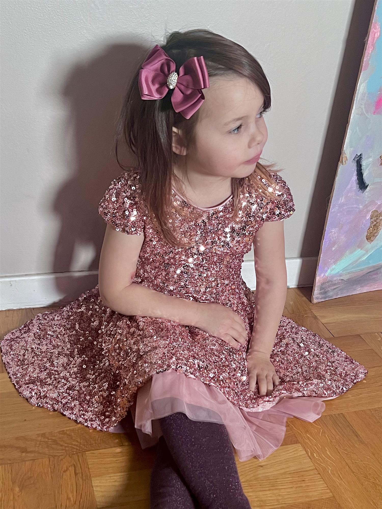 PRINSESSEFIN Sequin Paljett kjole Rosa