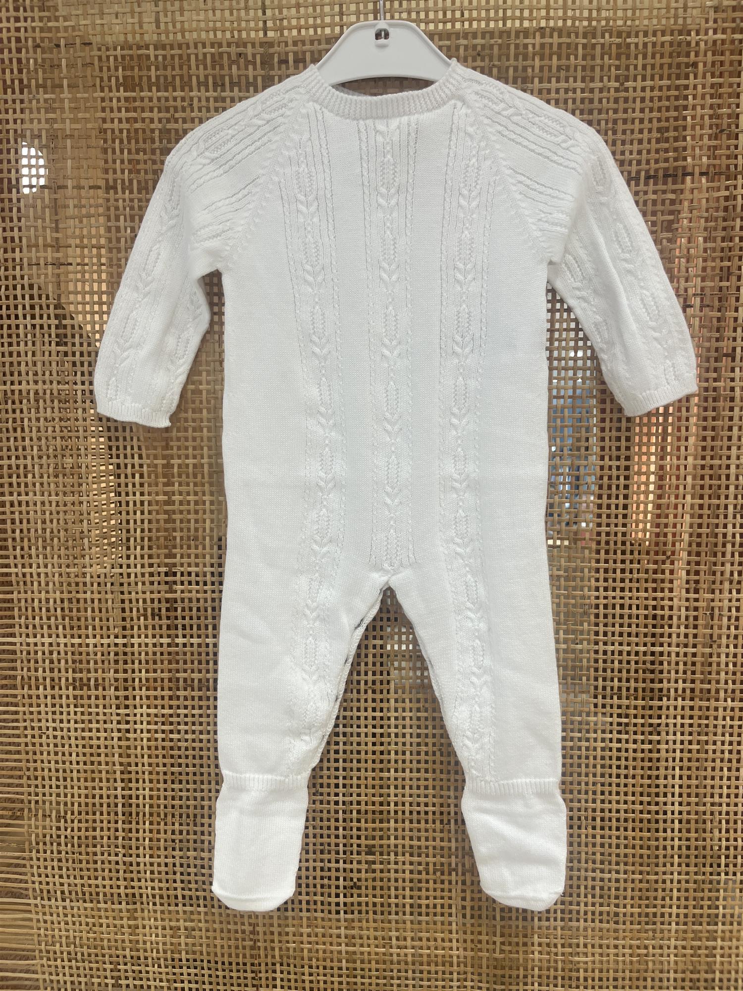 WEDOBLE Strikket Babydress Hvit - Farmor Ingvarda