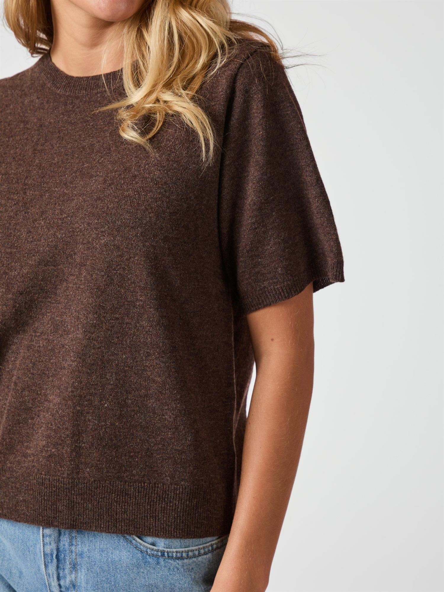 NEO NOIR Missy knit Tee Brun