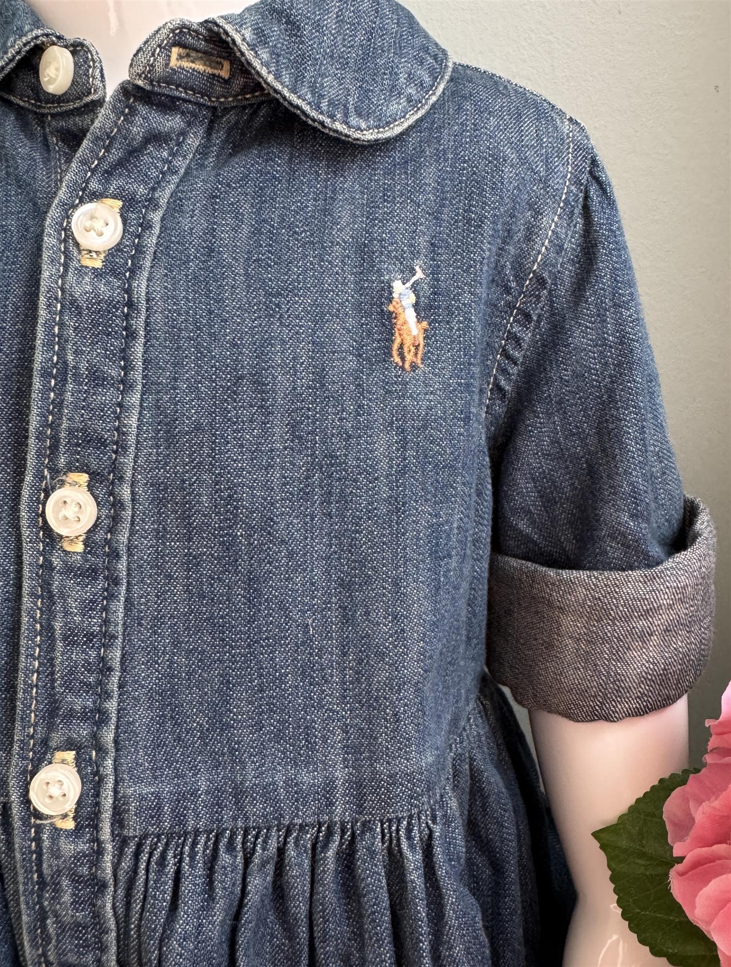 RALPH LAUREN Baby 0-24mnd. Denim shirtd dresses woven Denim