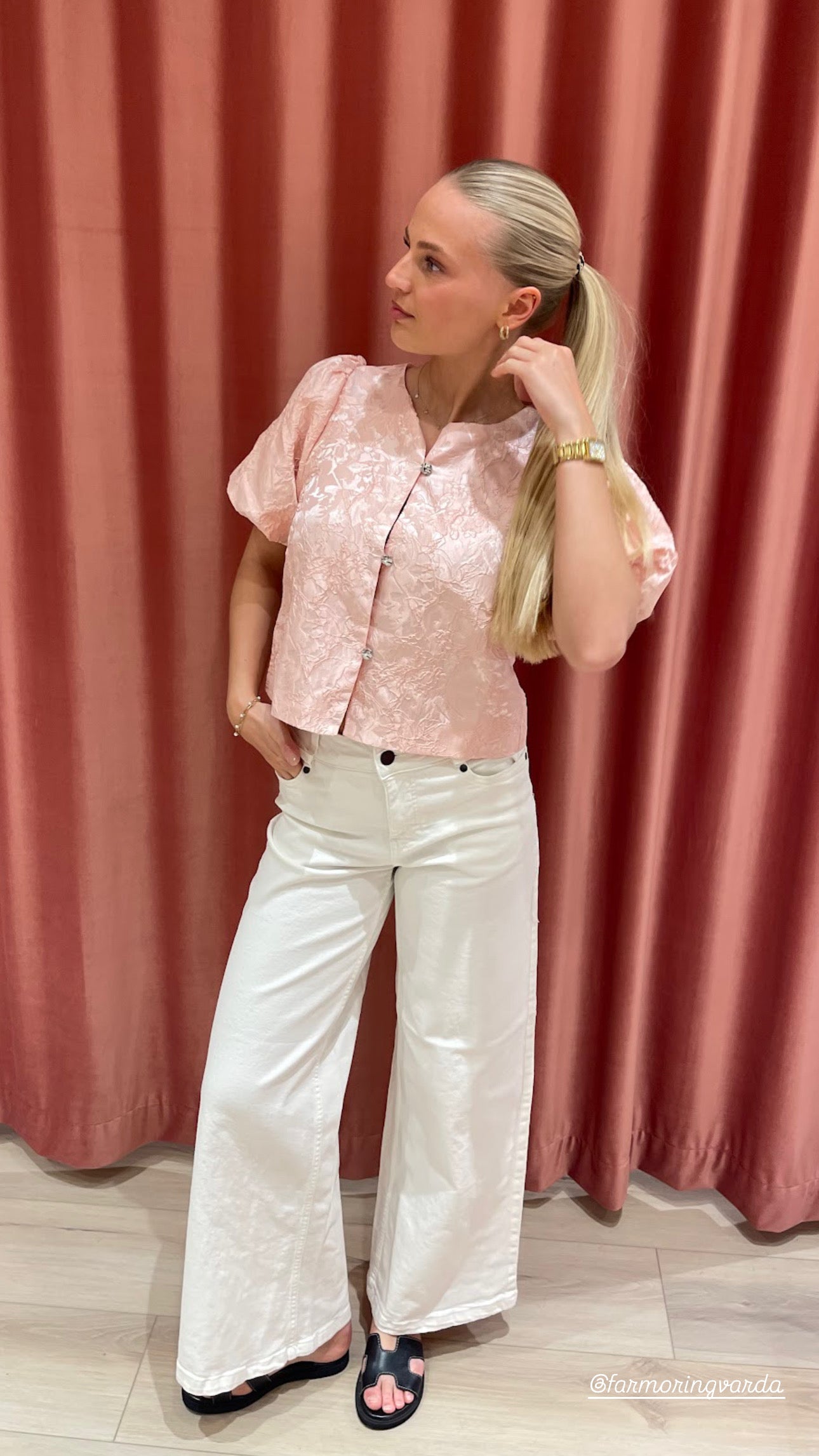 NEO NOIR Aisa Soft Brocade Blouse - Farmor Ingvarda
