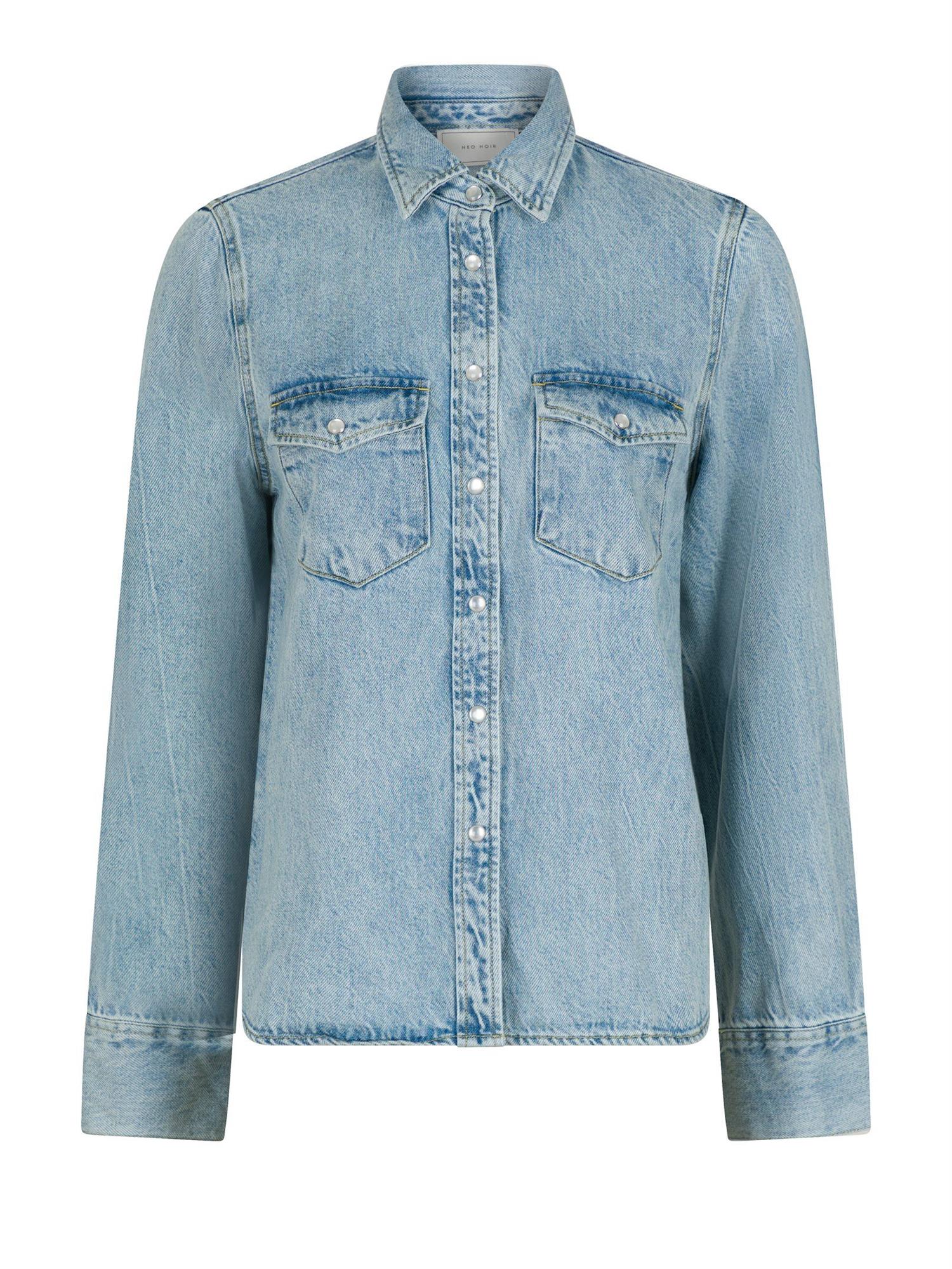 NEO NOIR Roger Denim shirt Lys Denim