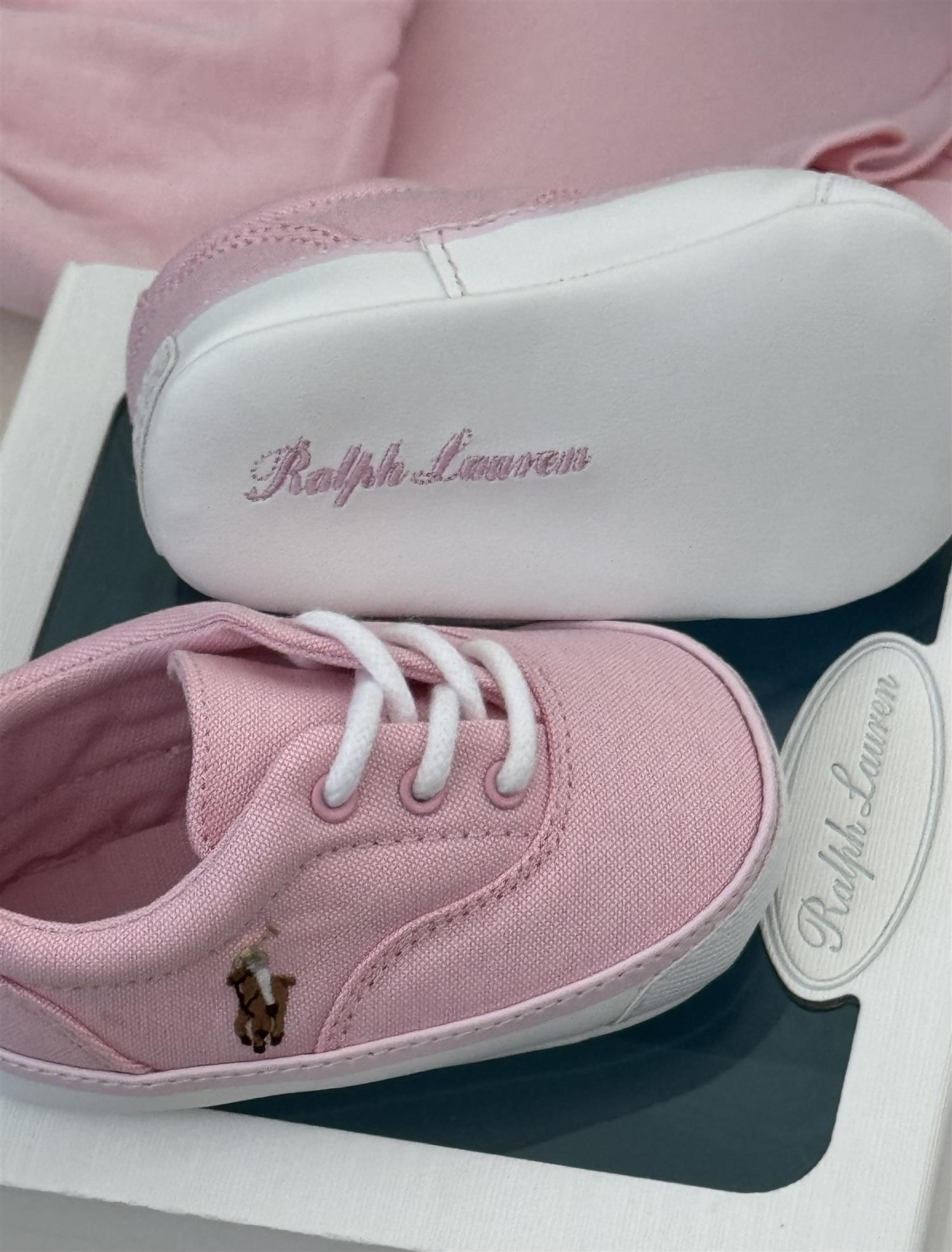 RALPH LAUREN Baby 0-24mnd. Keaton Tøy sko Rosa