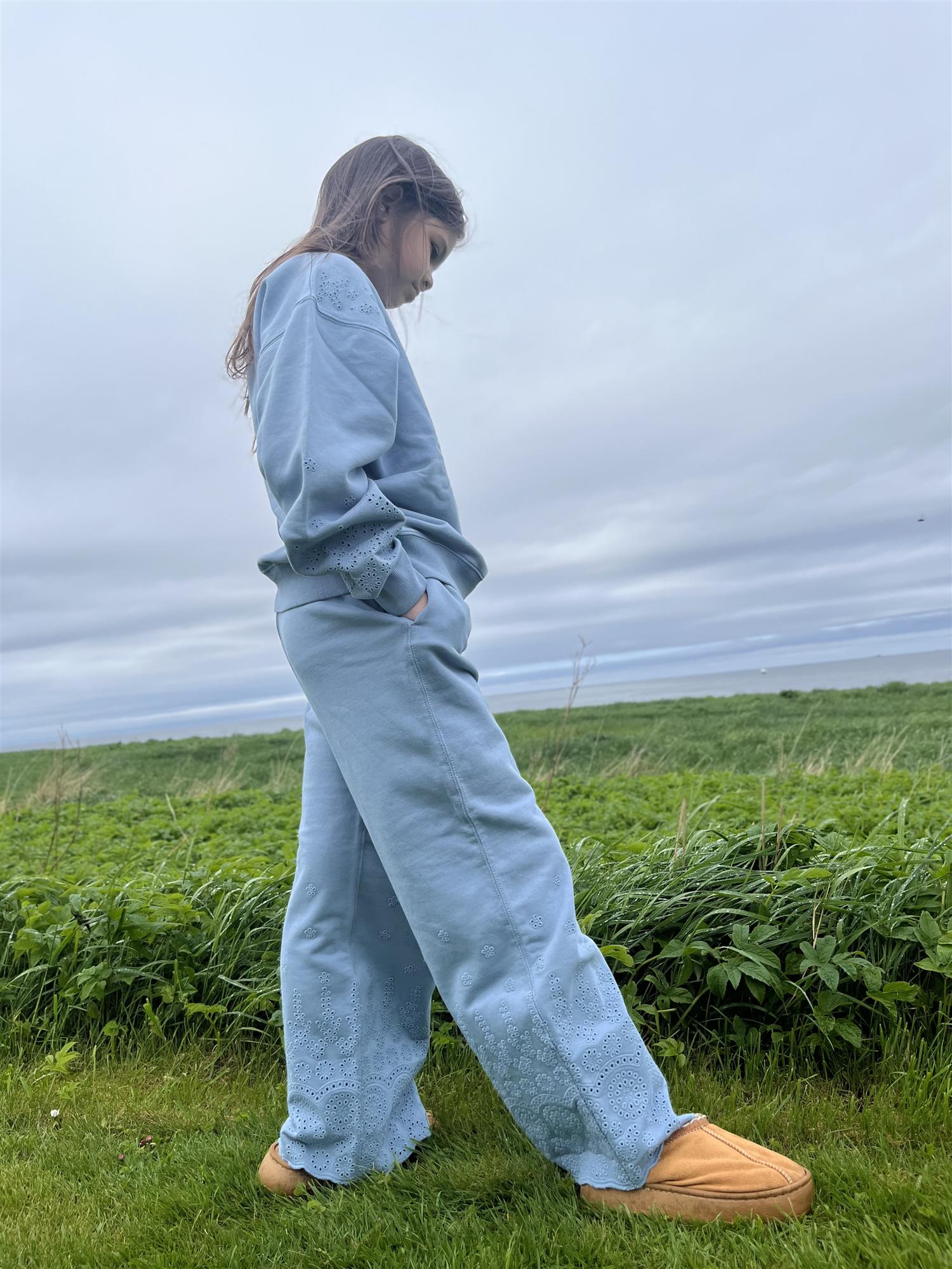 RALPH LAUREN 8-16År Bukse, Jente Mellomblå