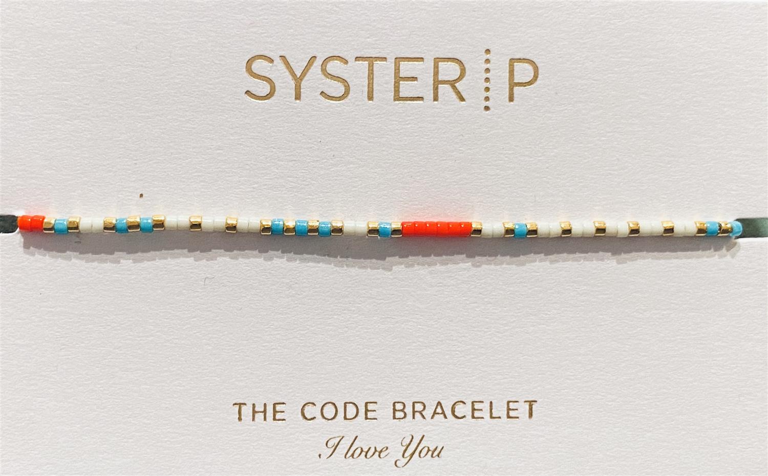 SYSTER P Code bracelet, I love you Gull