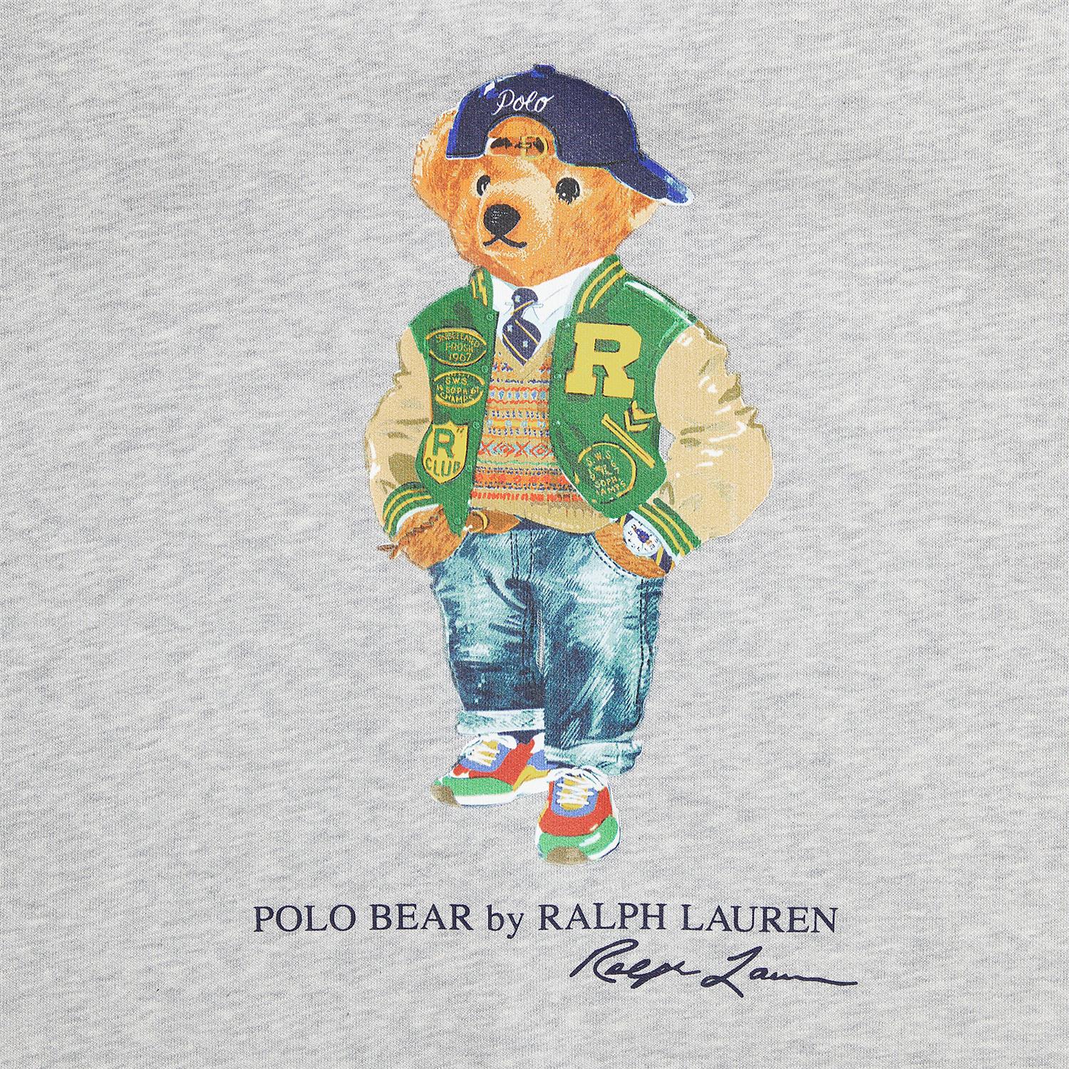 RALPH LAUREN 2-7År Polo Bear Sweatshirt Grå