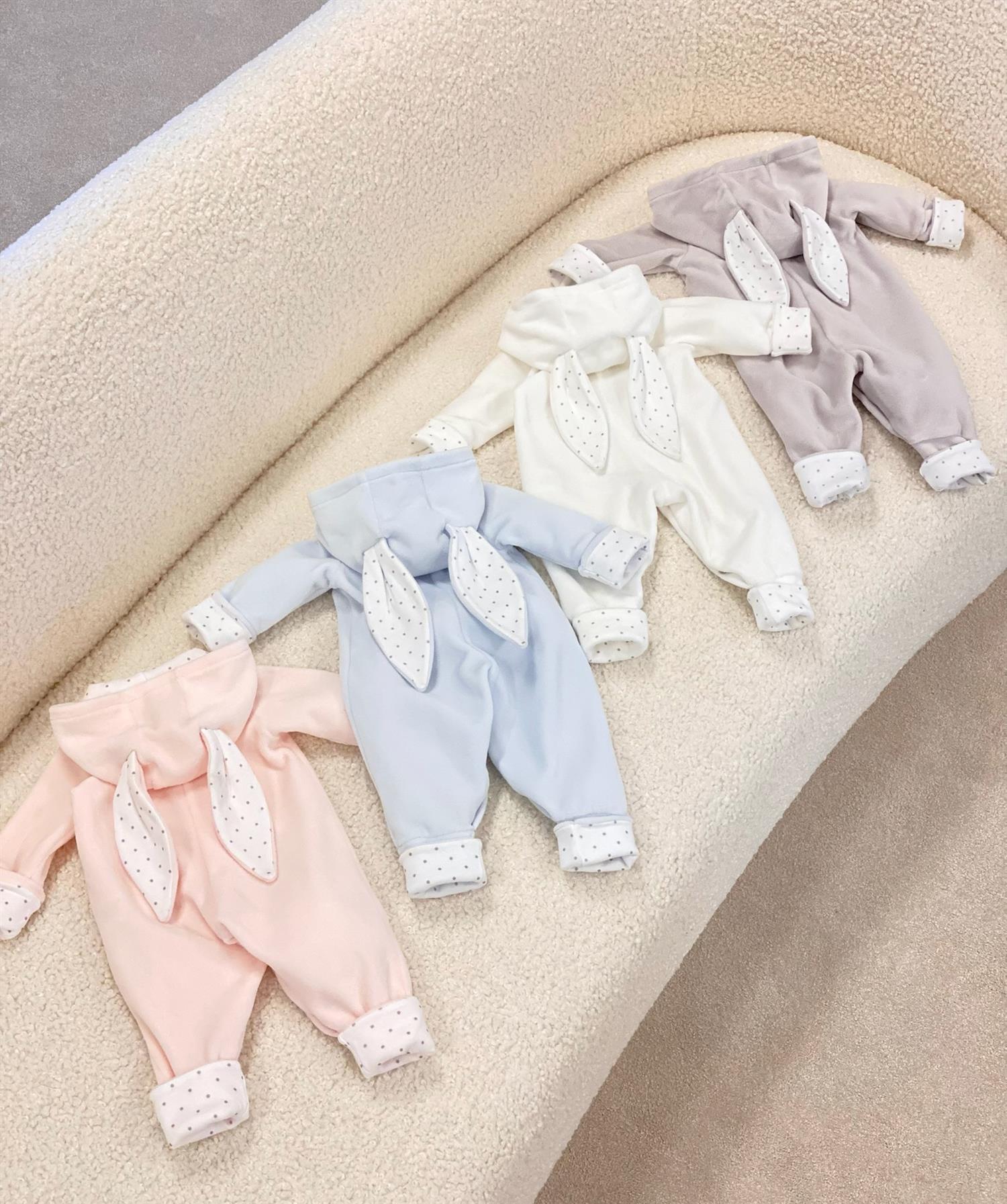 LIVLY Plush Bunny Overall Hvit/Sølv