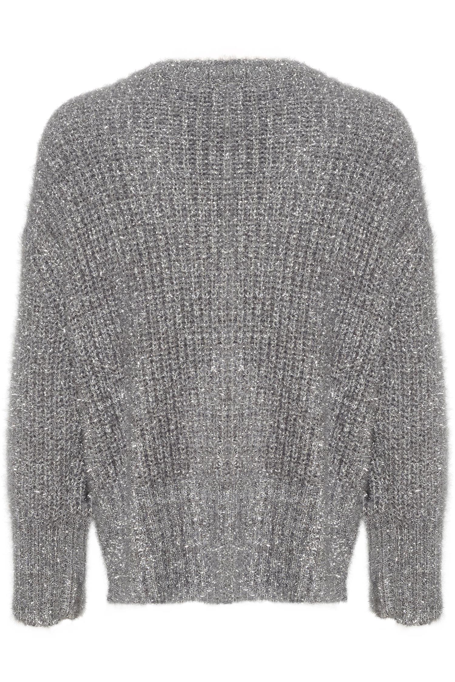 SAINT TROPEZ Halfa Cardigan Sølv