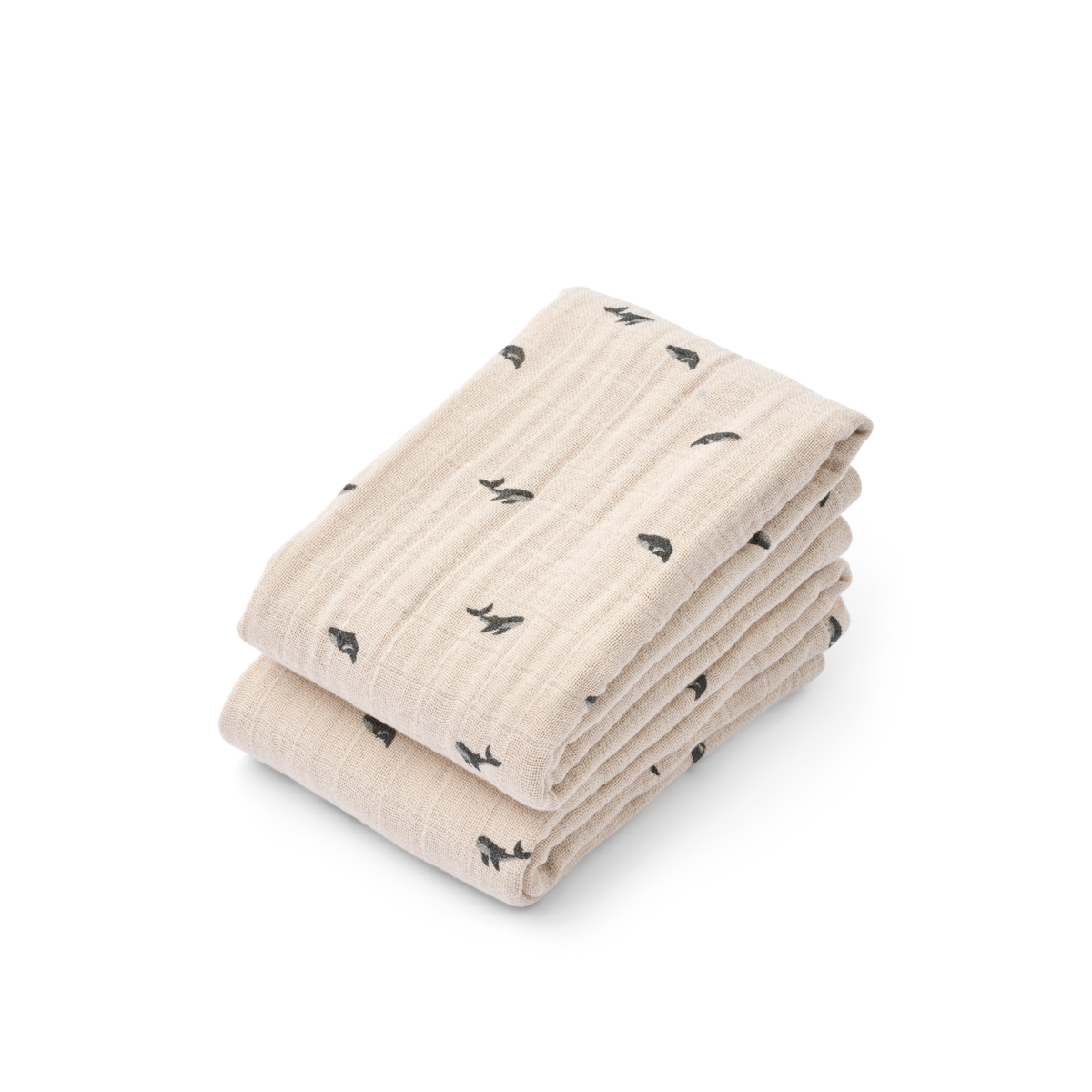 LIEWOOD 2pk Lewis Muslin cloth,Whale