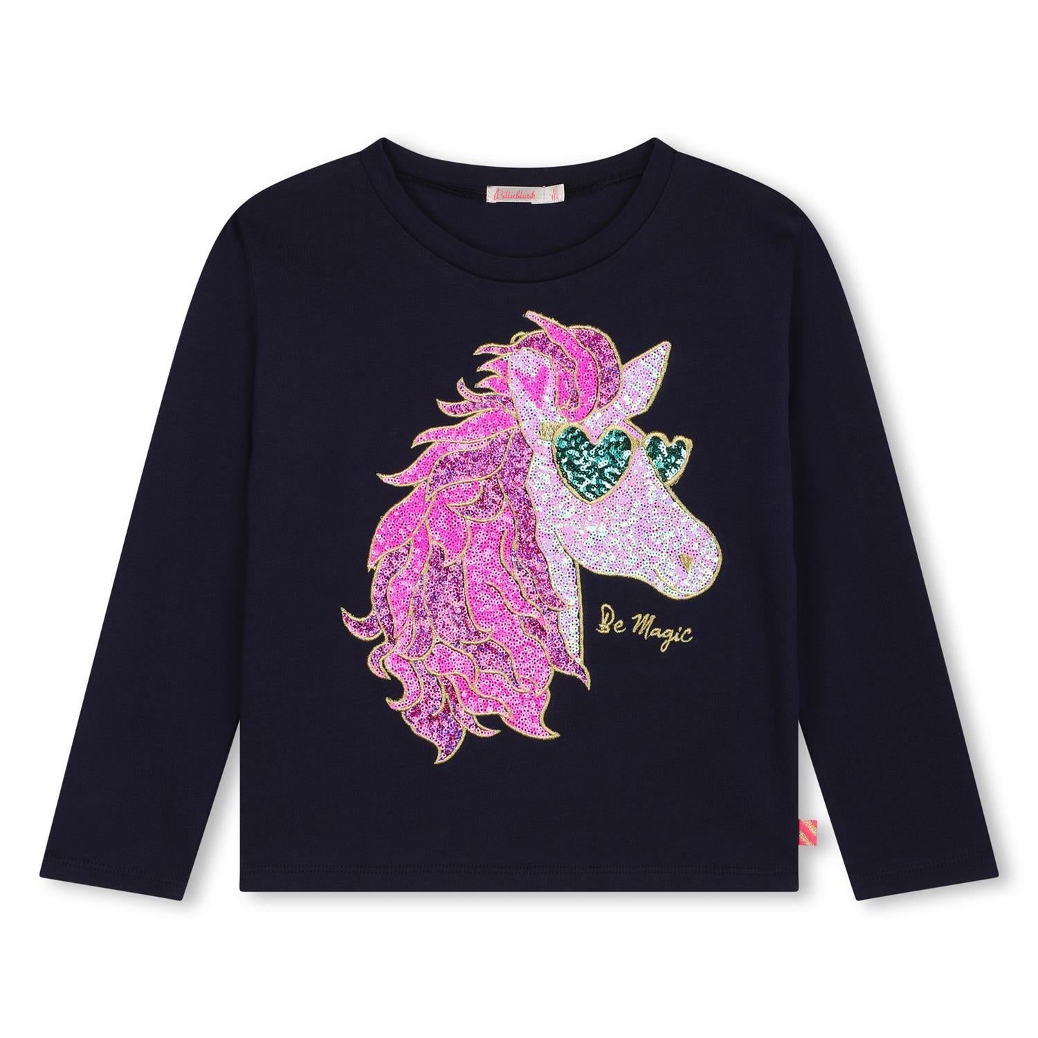 BILLIEBLUSH LS T-Shirt,Hest Mørkeblå