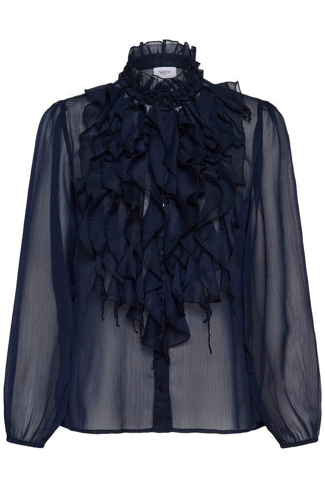 SAINT TROPEZ Lilja Crinkle LS Shirt