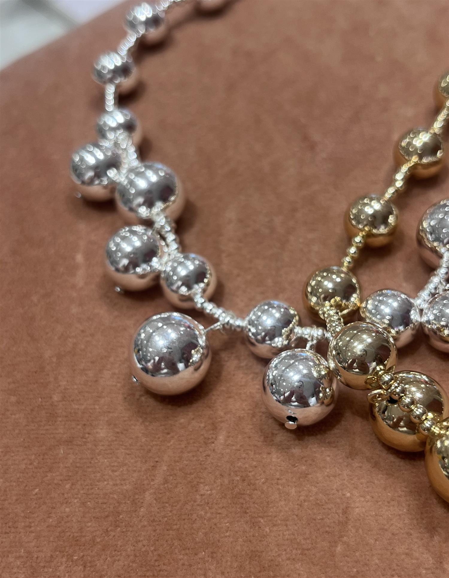 BOW 19 Bead Multi Necklace Gold