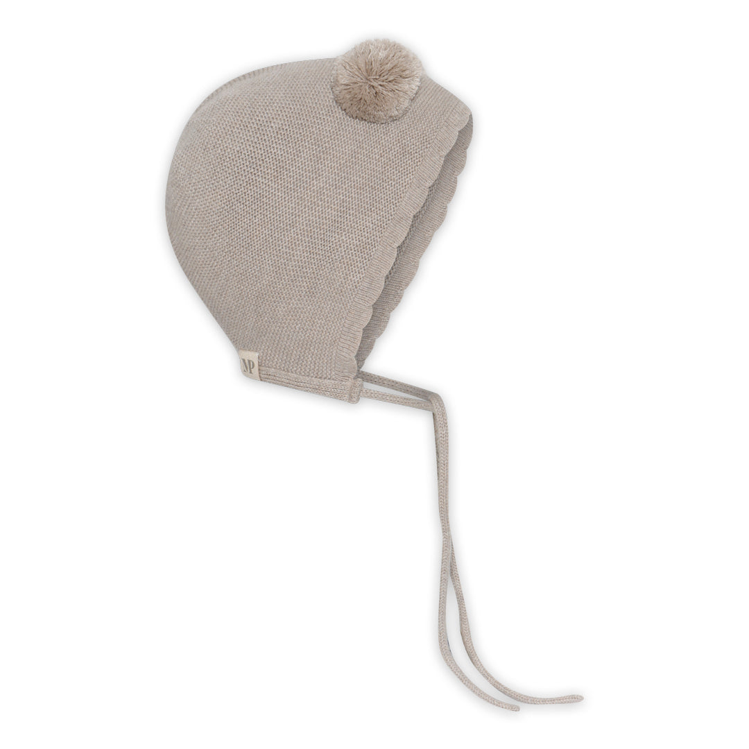 MP, LUER Helsinki Bonnet Pompons Beige Melert